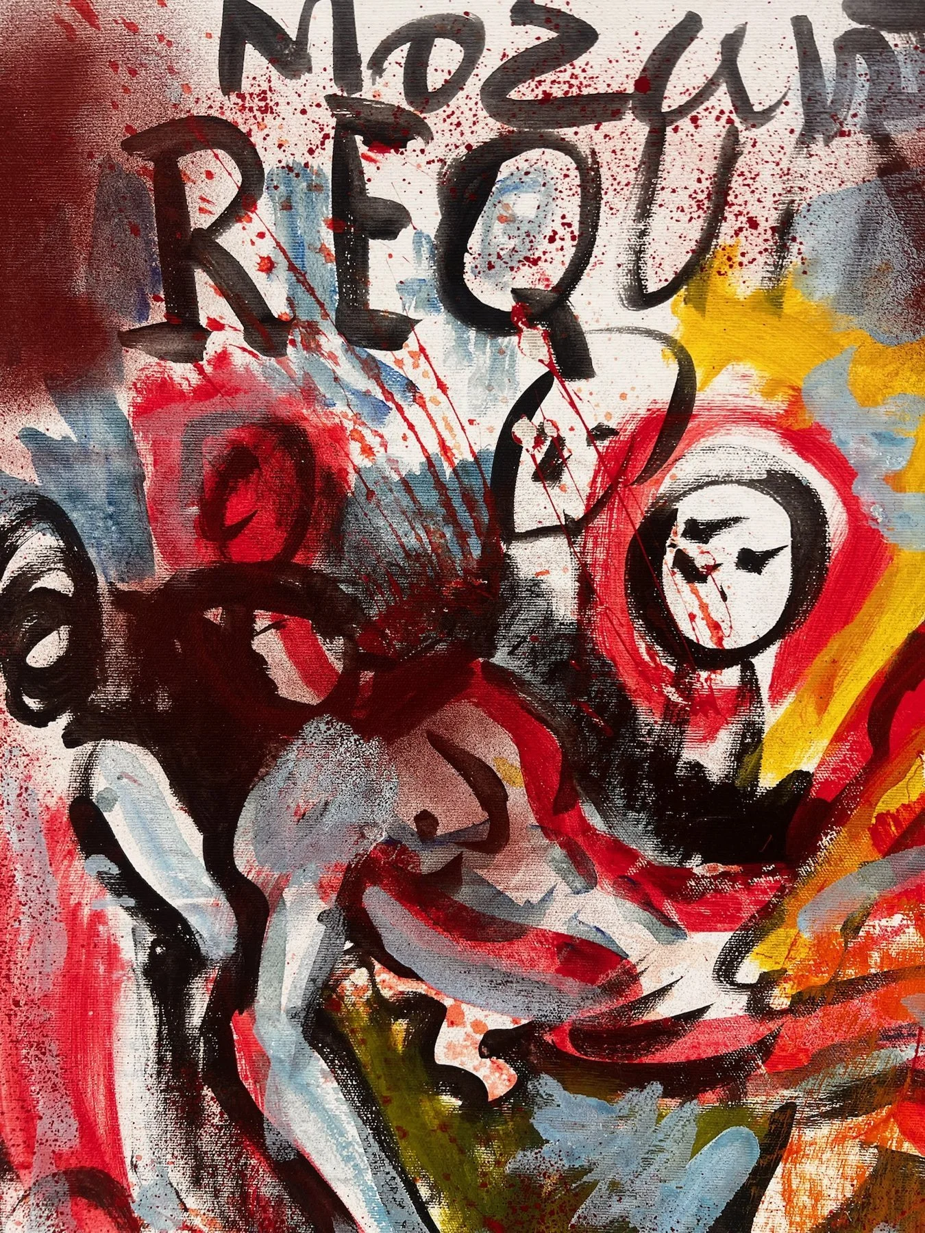 Peter Klashorst, Mozart Requiem, mixed media on canvas, 65 × 65 cm — photo 2