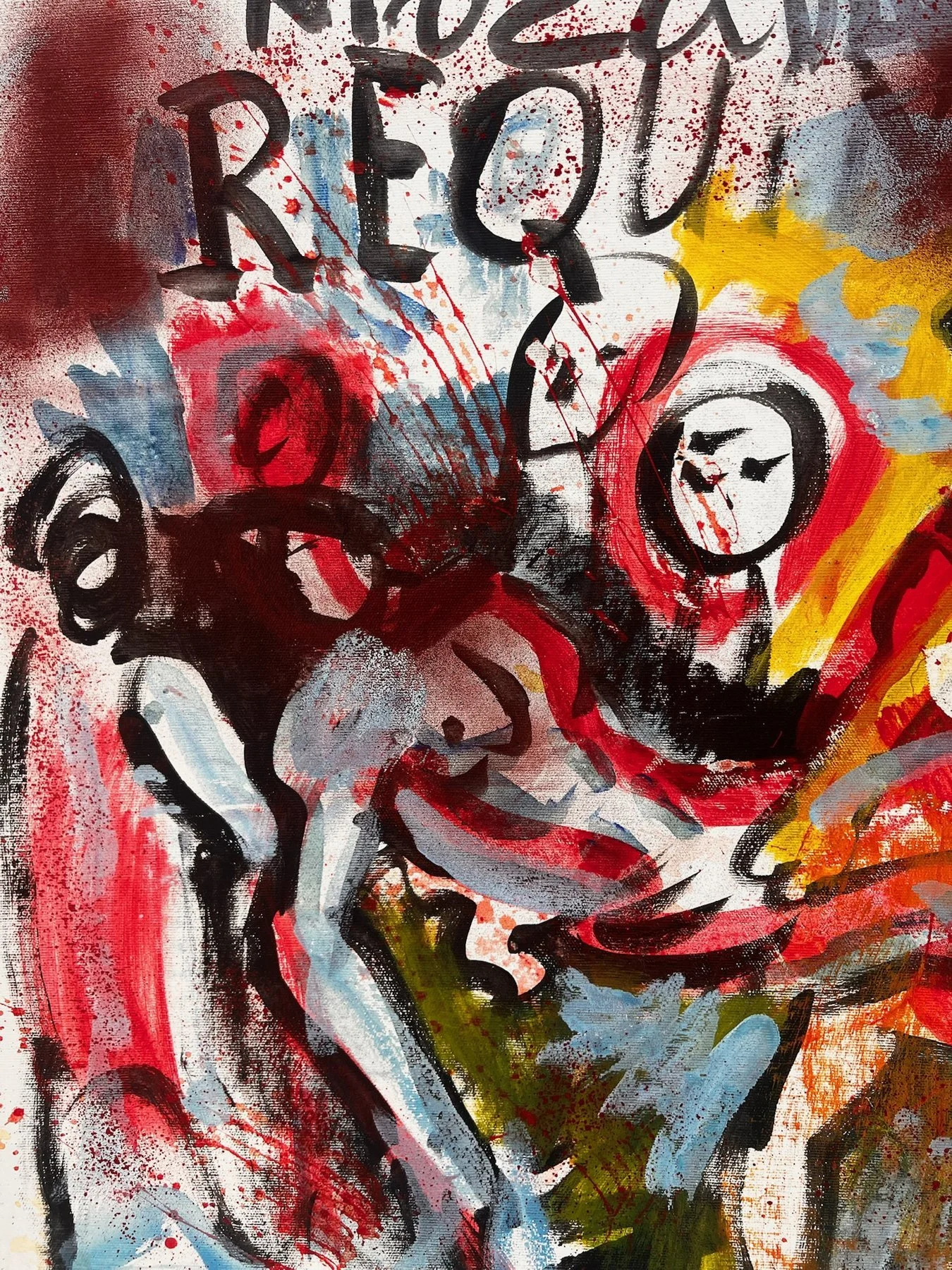Peter Klashorst, Mozart Requiem, mixed media on canvas, 65 × 65 cm — photo 6