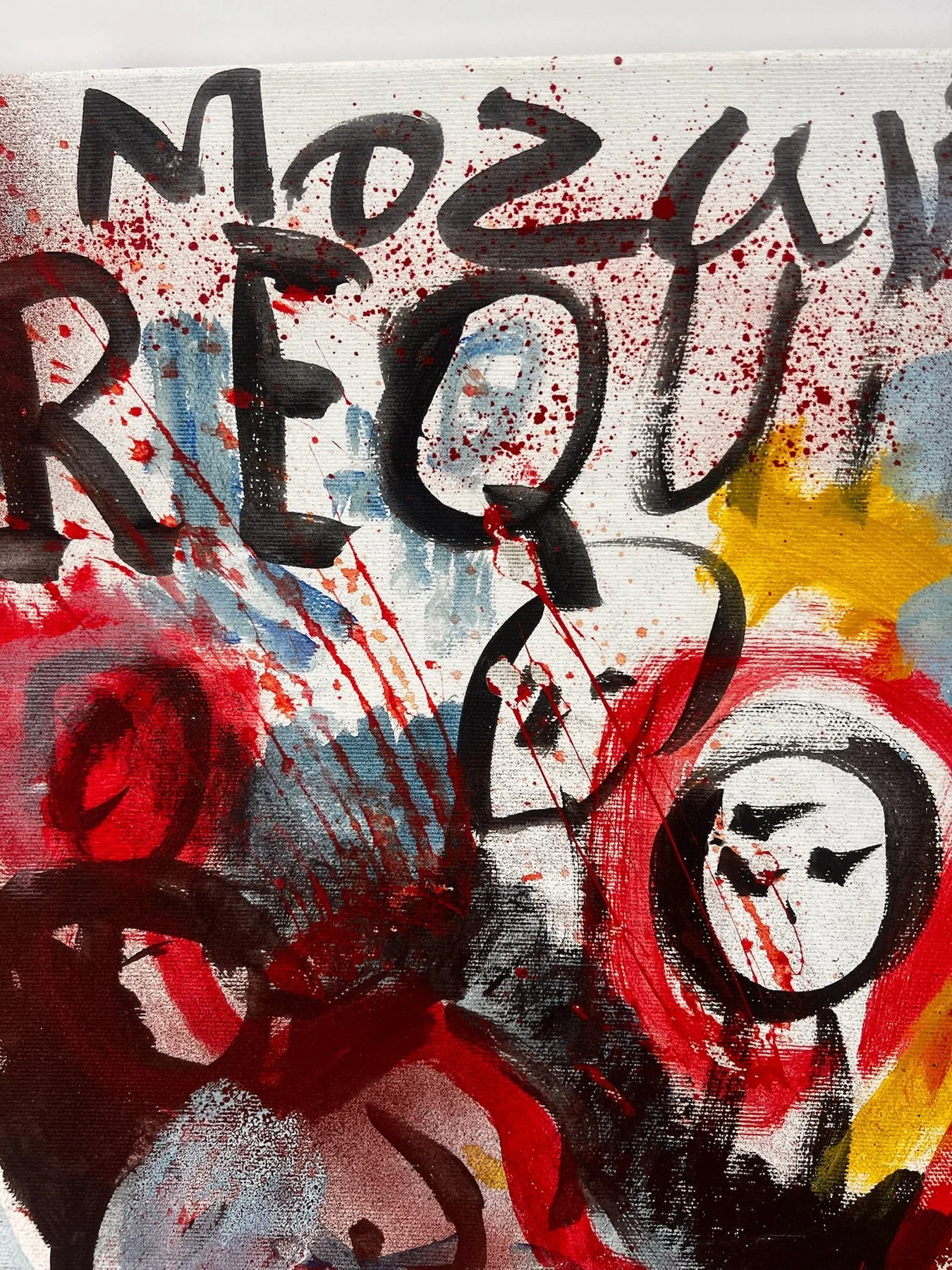 Peter Klashorst, Mozart Requiem, mixed media on canvas, 65 × 65 cm — photo 8