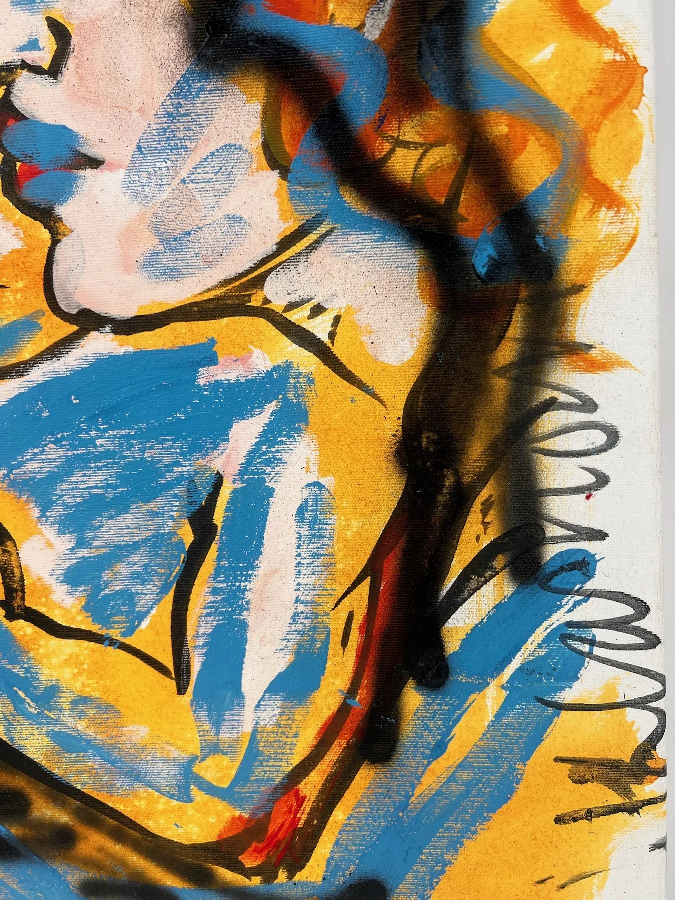 Peter Klashorst, Mother & Child, mixed media on canvas, 70 × 55 cm — photo 2