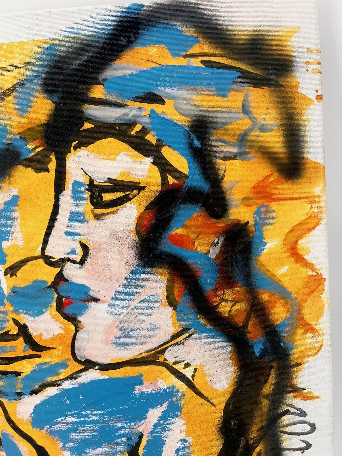 Peter Klashorst, Mother & Child, mixed media on canvas, 70 × 55 cm — photo 3
