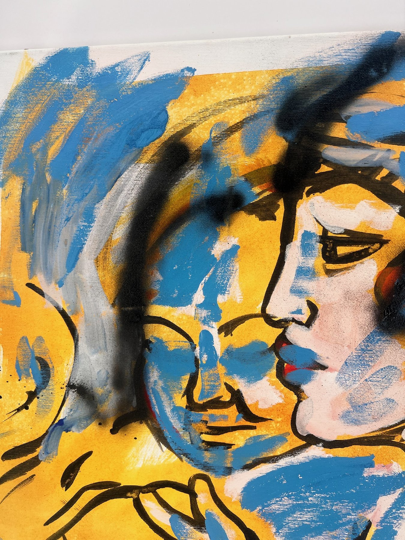 Peter Klashorst, Mother & Child, mixed media on canvas, 70 × 55 cm — photo 4