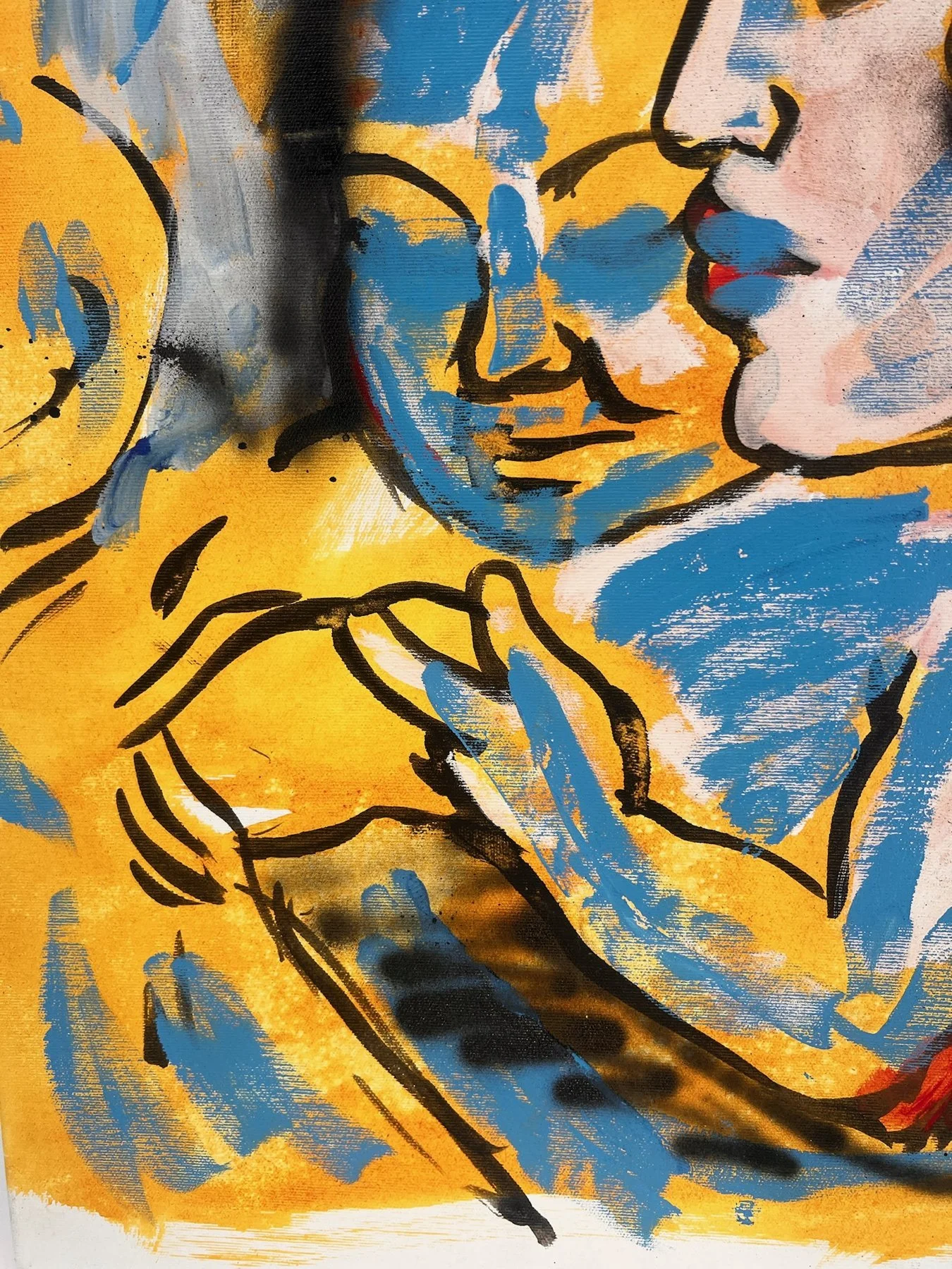 Peter Klashorst, Mother & Child, mixed media on canvas, 70 × 55 cm — photo 6