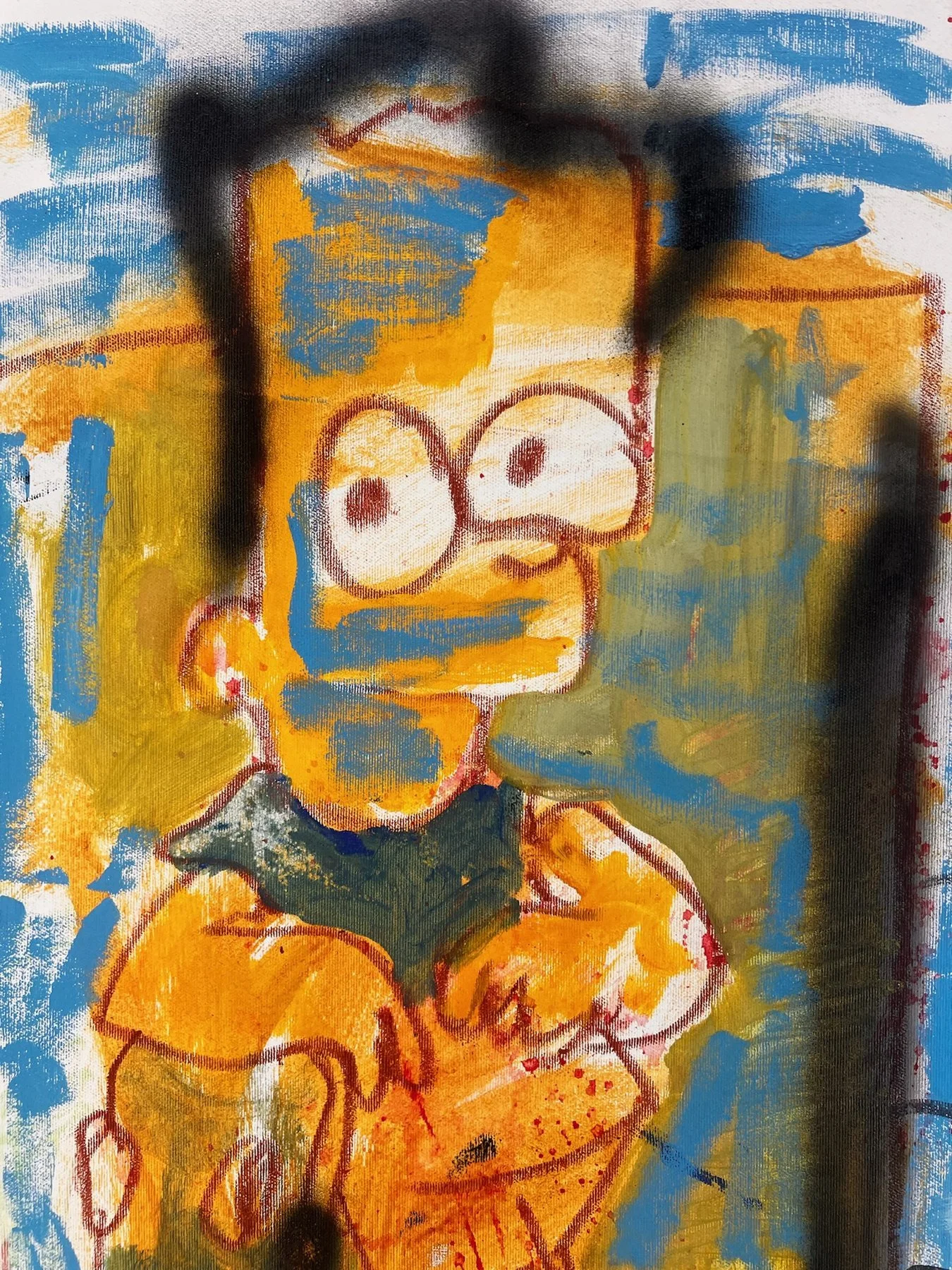 Peter Klashorst, Bart Simpson, mixed media on canvas, 85 × 55 cm — photo 2