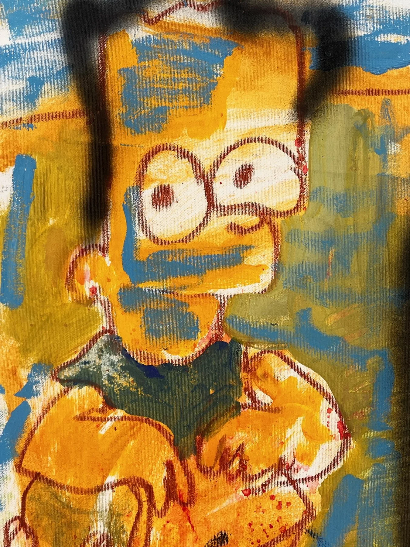 Peter Klashorst, Bart Simpson, mixed media on canvas, 85 × 55 cm — photo 7