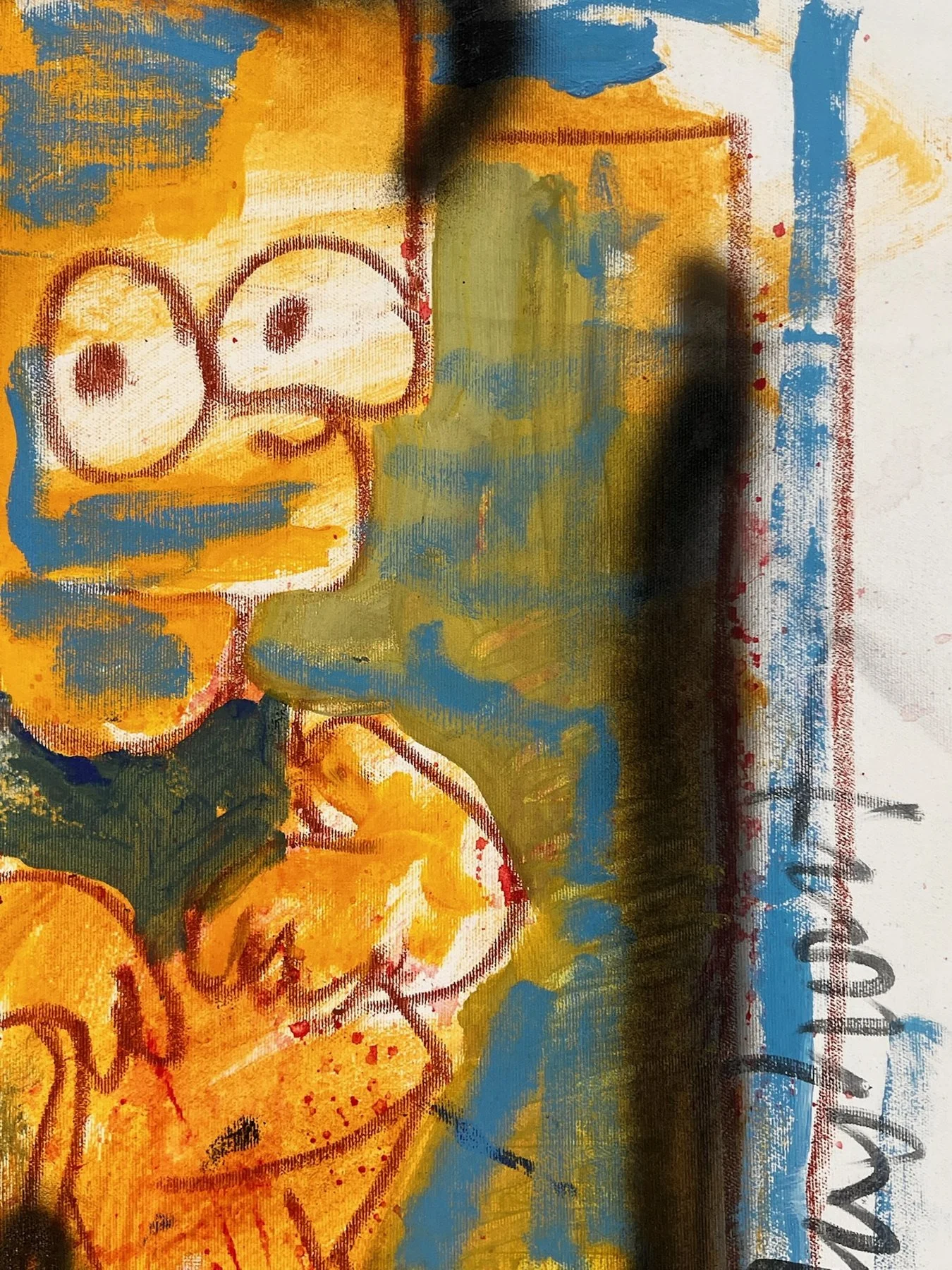 Peter Klashorst, Bart Simpson, mixed media on canvas, 85 × 55 cm — photo 9