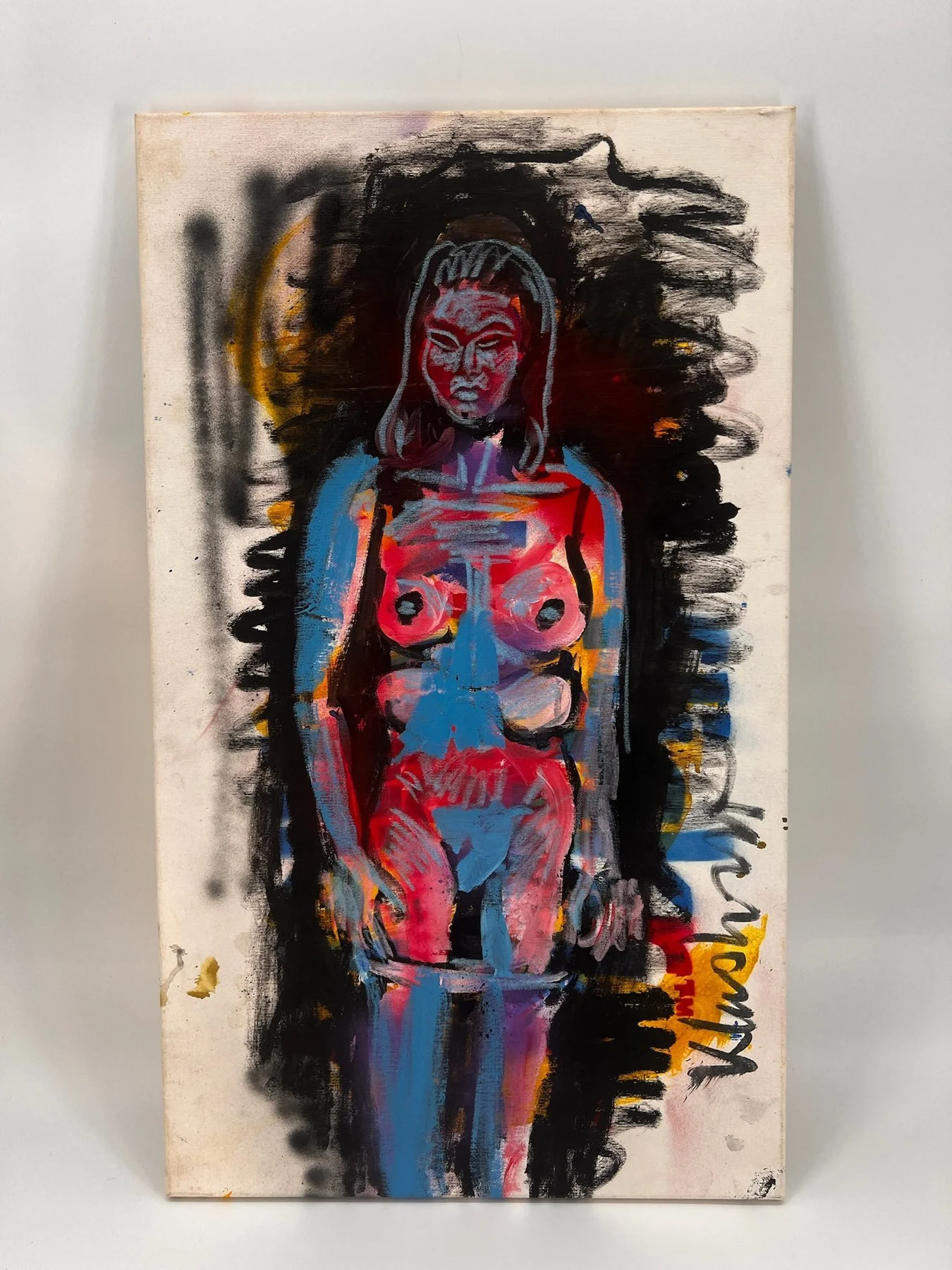 Peter Klashorst, Standing Nude, mixed media on canvas, 85 × 50 cm — photo 1