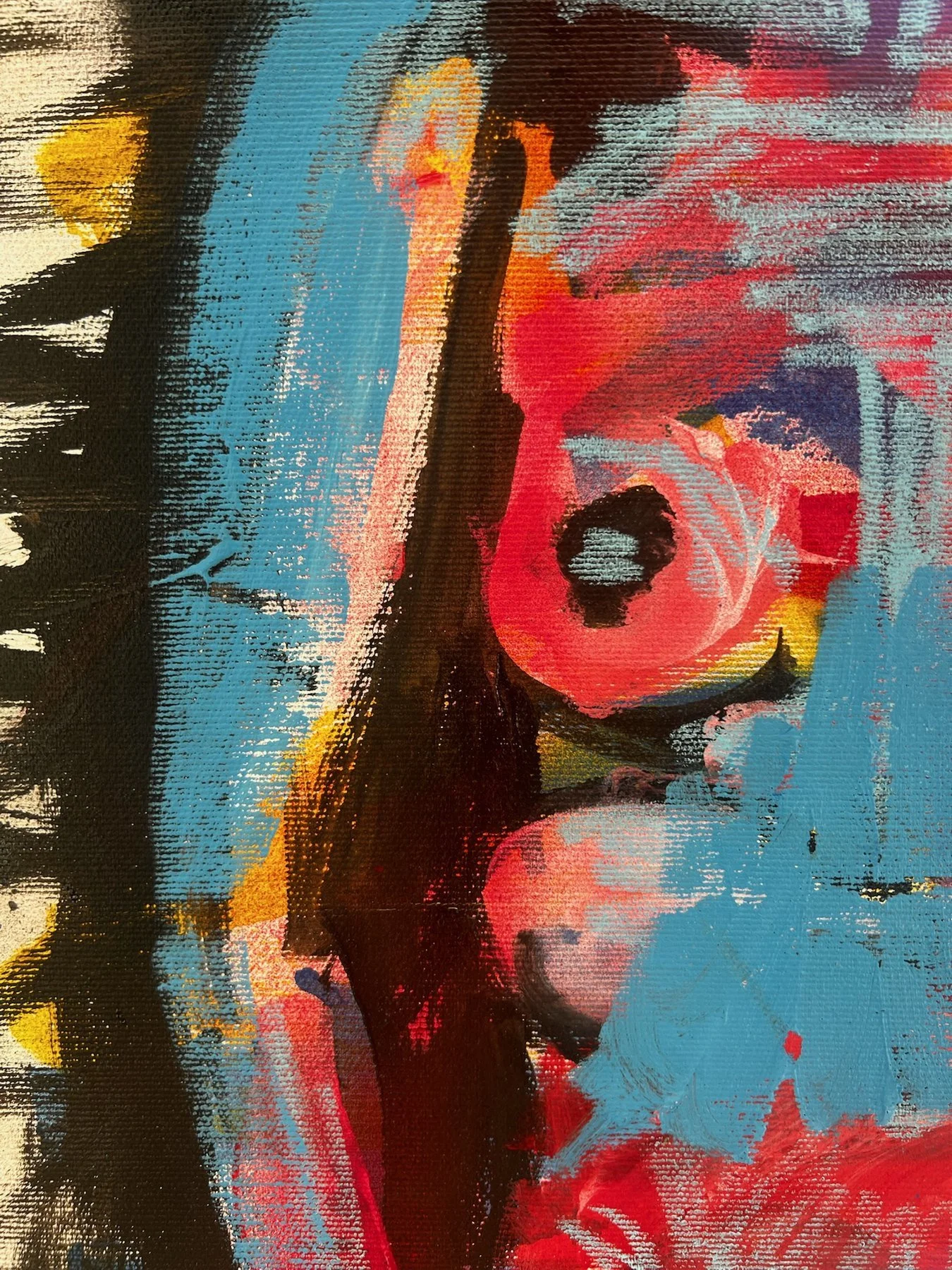 Peter Klashorst, Standing Nude, mixed media on canvas, 85 × 50 cm — photo 3