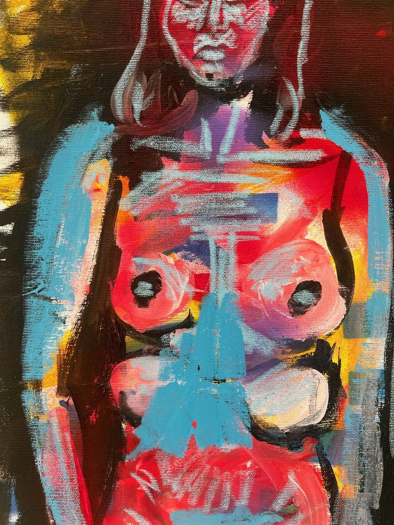 Peter Klashorst, Standing Nude, mixed media on canvas, 85 × 50 cm — photo 5