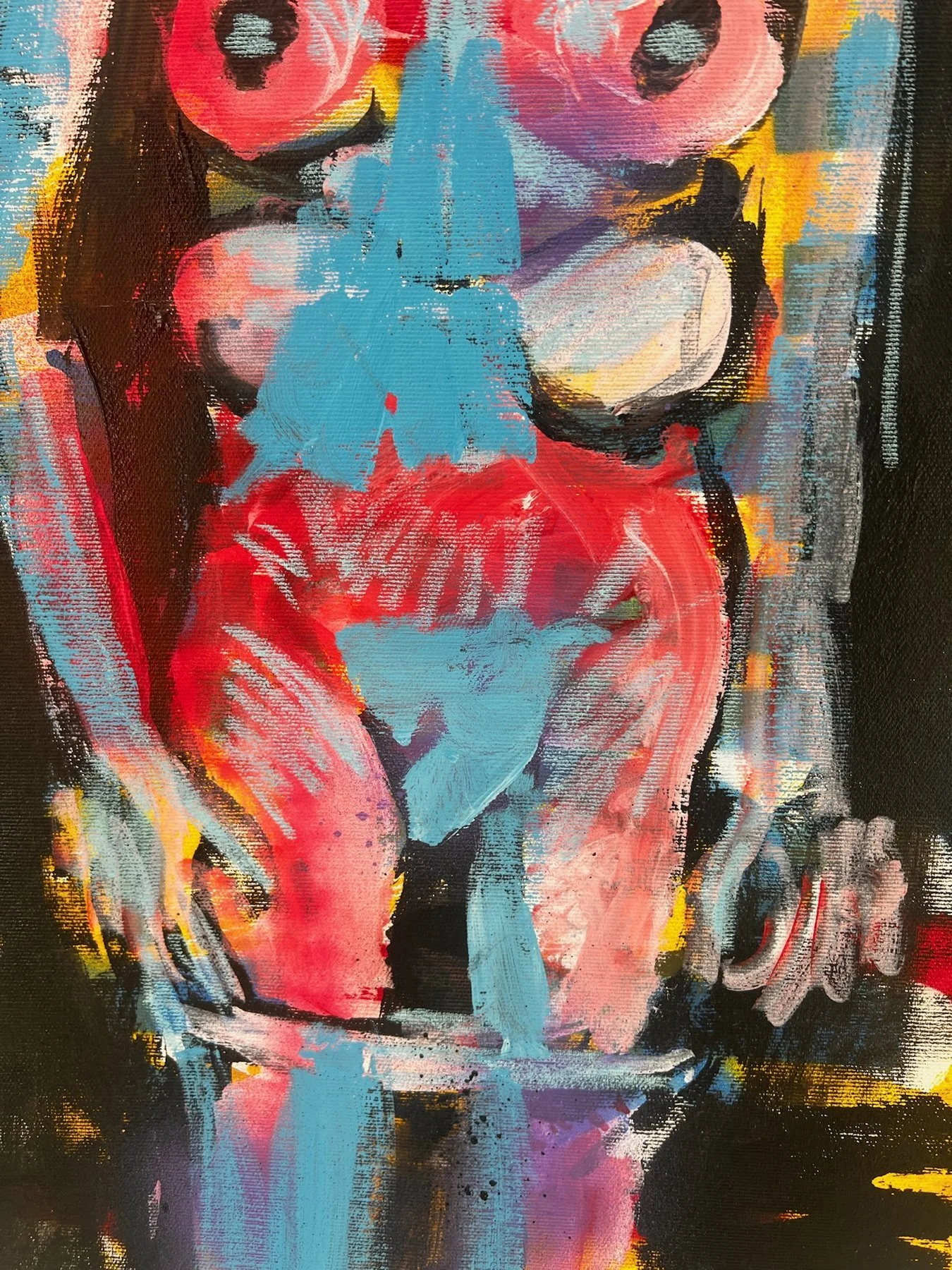 Peter Klashorst, Standing Nude, mixed media on canvas, 85 × 50 cm — photo 6