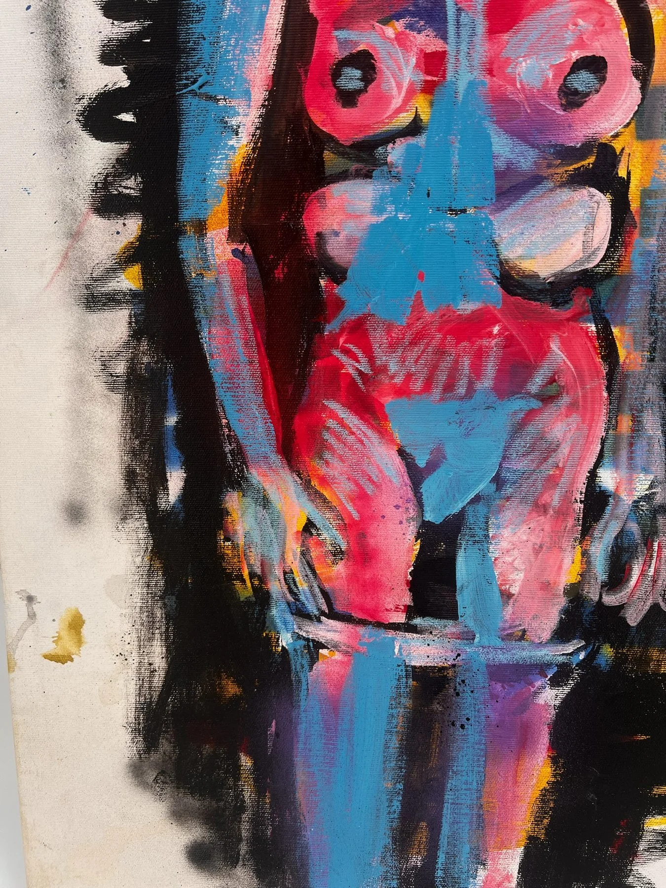 Peter Klashorst, Standing Nude, mixed media on canvas, 85 × 50 cm — photo 8