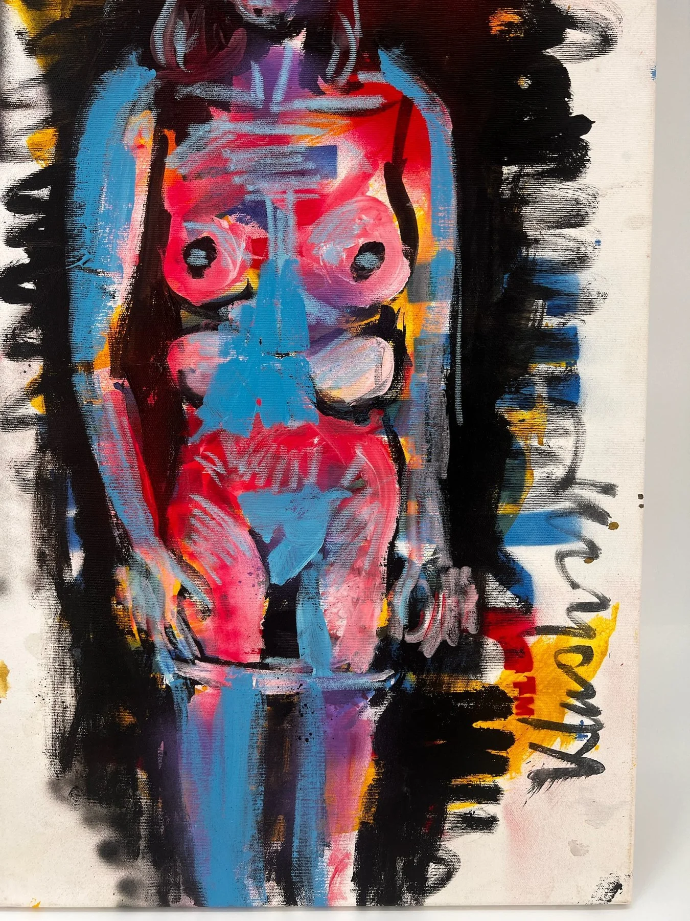 Peter Klashorst, Standing Nude, mixed media on canvas, 85 × 50 cm — photo 9