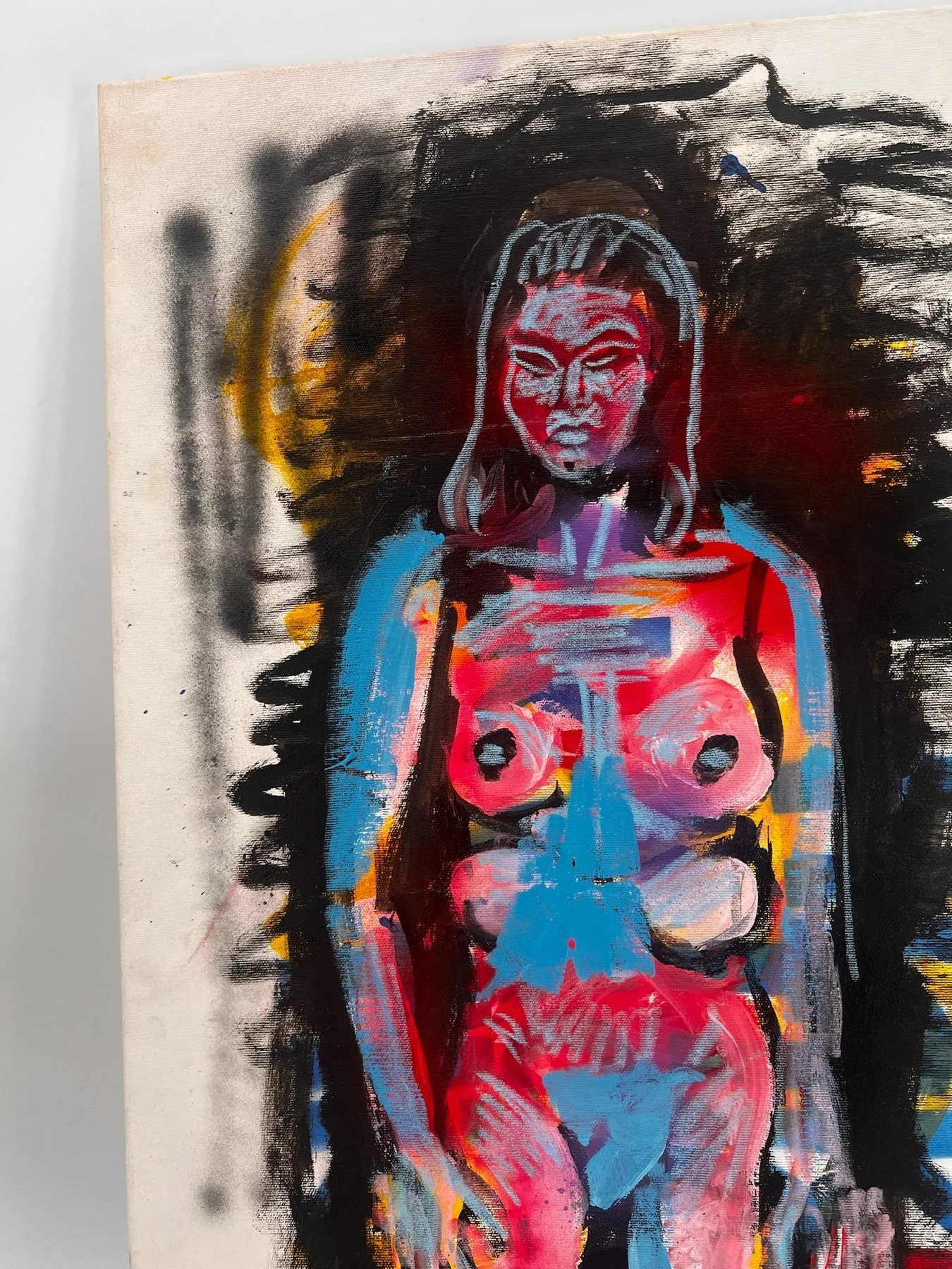 Peter Klashorst, Standing Nude, mixed media on canvas, 85 × 50 cm — photo 10