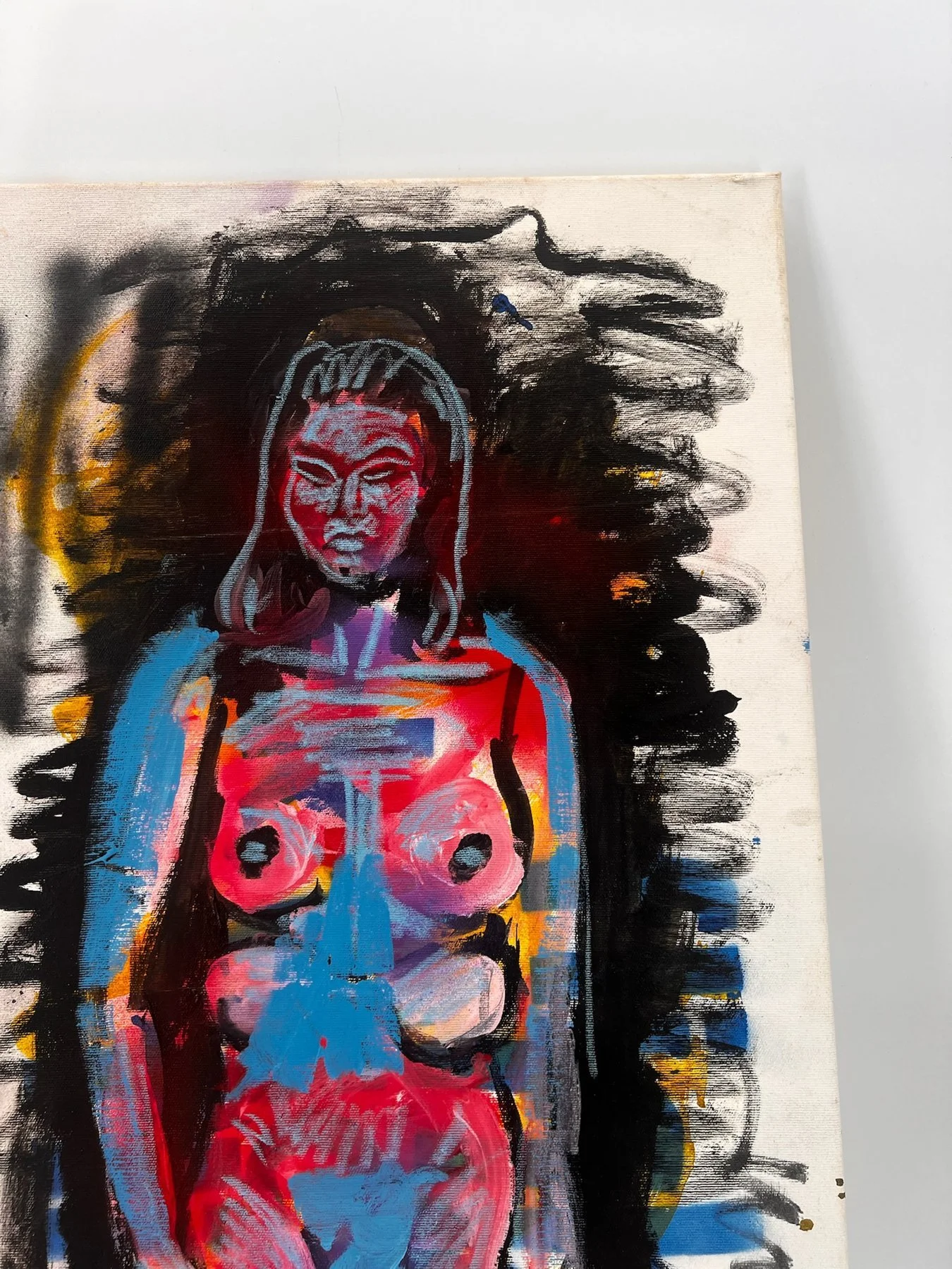 Peter Klashorst, Standing Nude, mixed media on canvas, 85 × 50 cm — photo 11