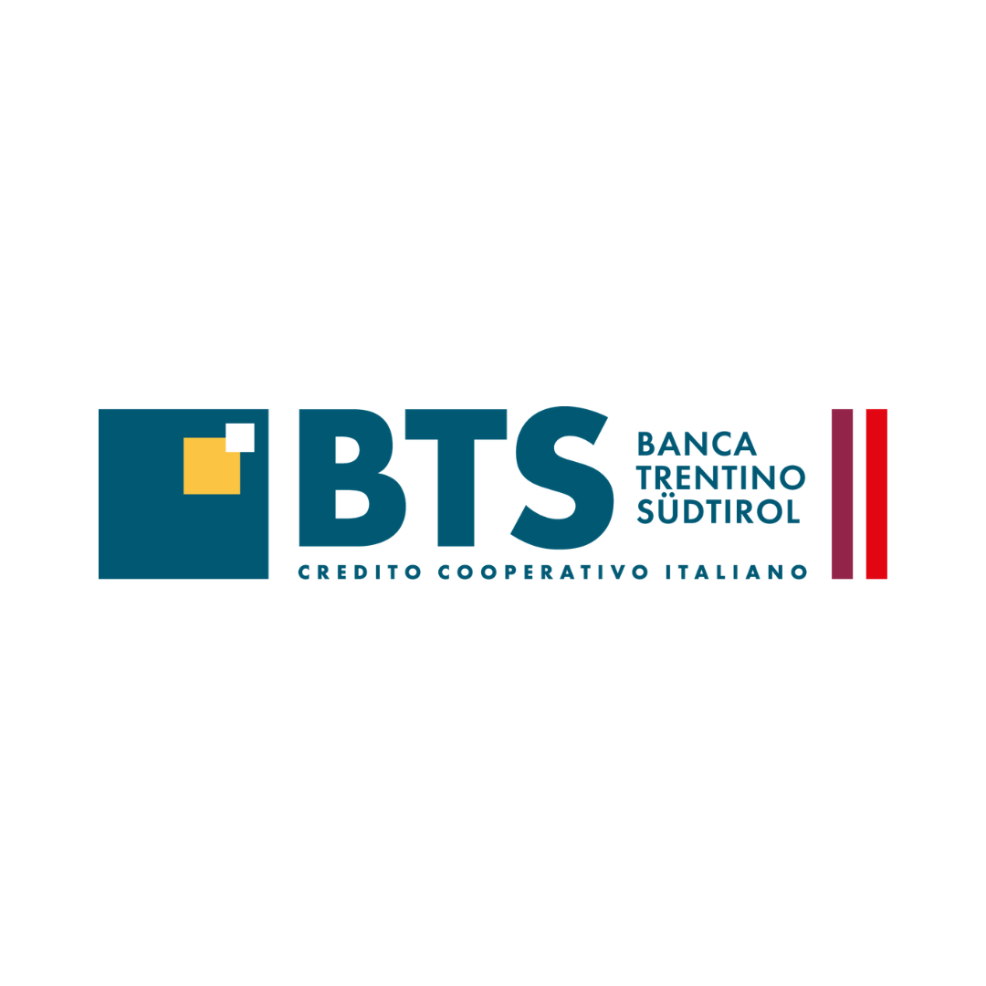Logo della Banca Trentino Südtirol con testo e simboli colorati