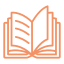 An open book with blank pages