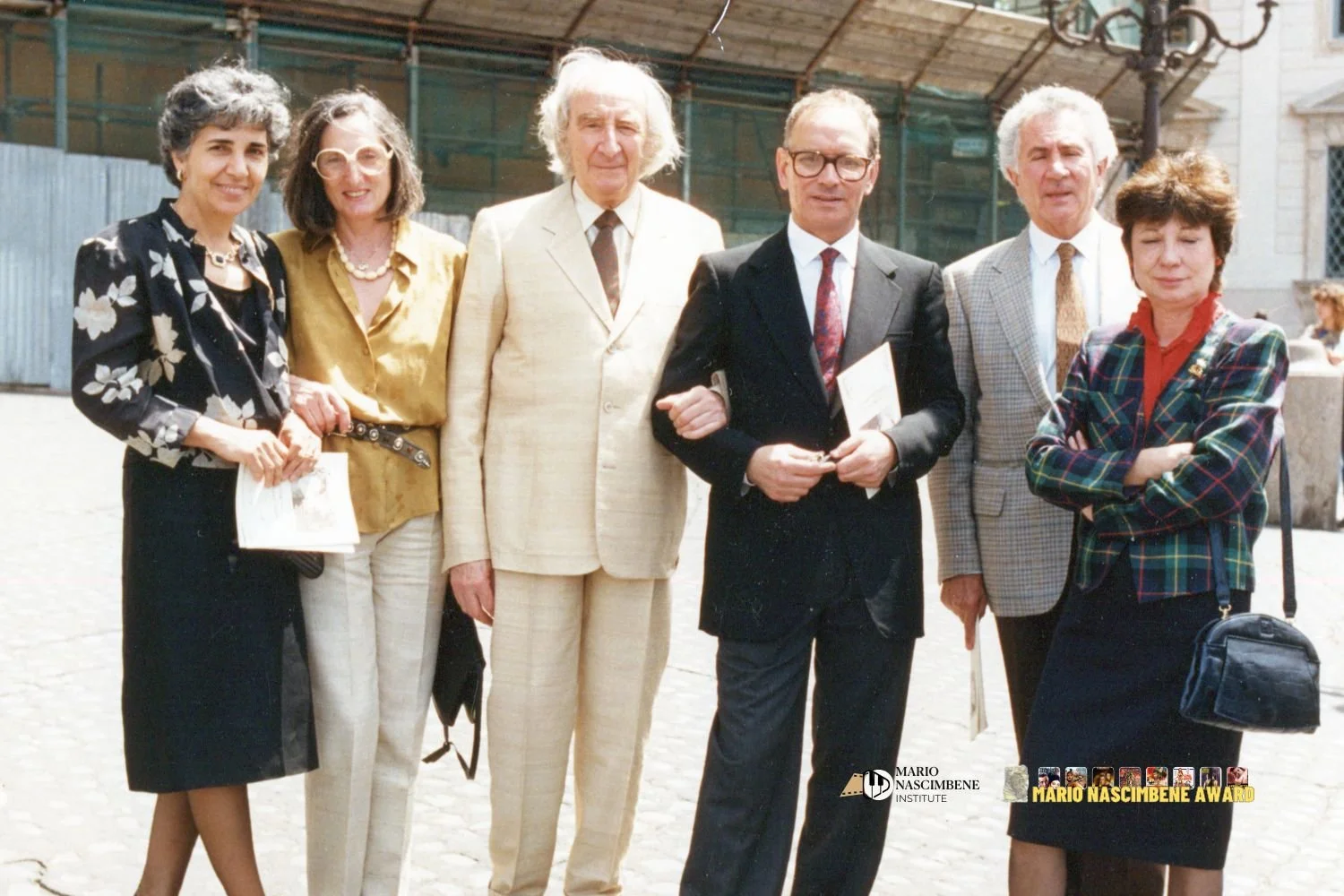 Mario Nascimbene ed Ennio Morricone con le famiglie a Roma.