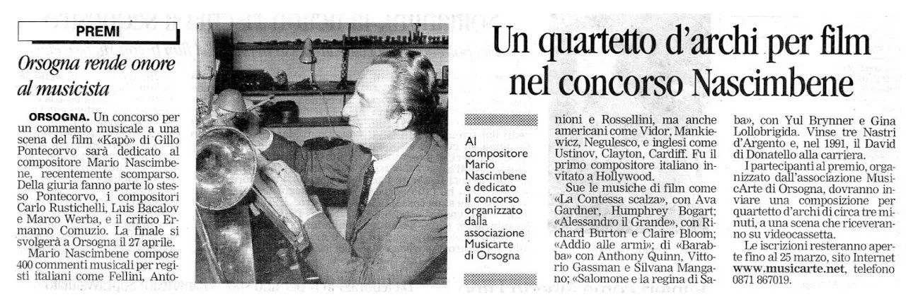 Articolo giornalistico.