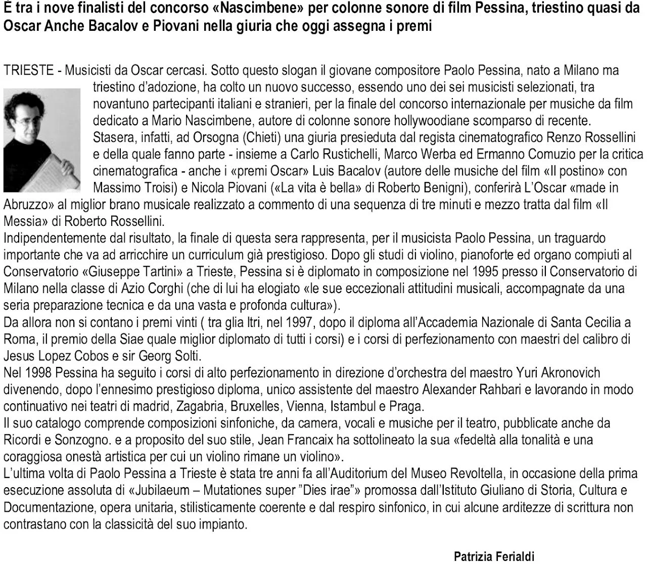 Articolo giornalistico.