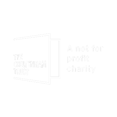 Logo for The Cheltenham Trust, indicating it is a nonprofit charity.