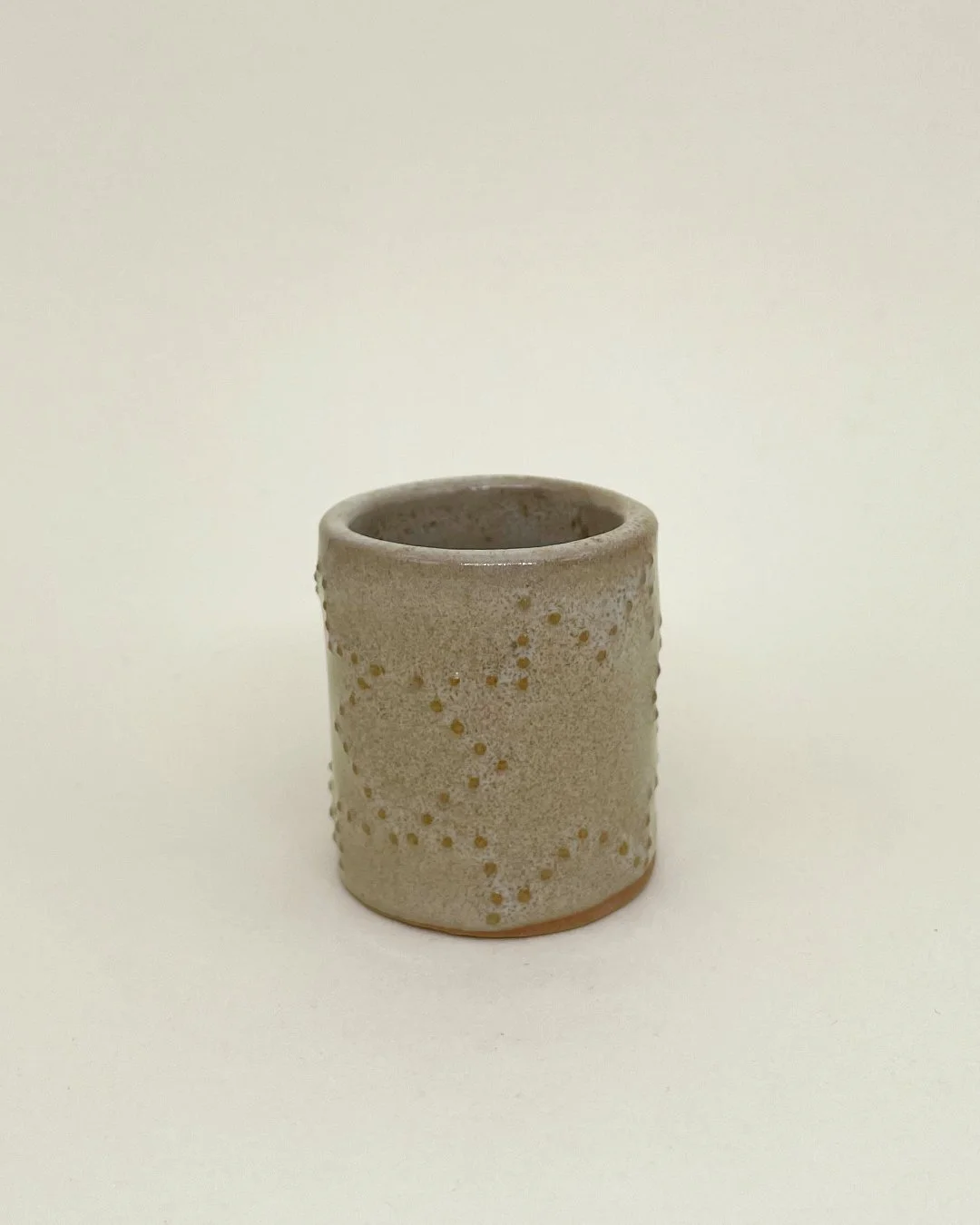 Ceramic Shot glass, Starry Sandy, embossed dot detail, Decoration saves