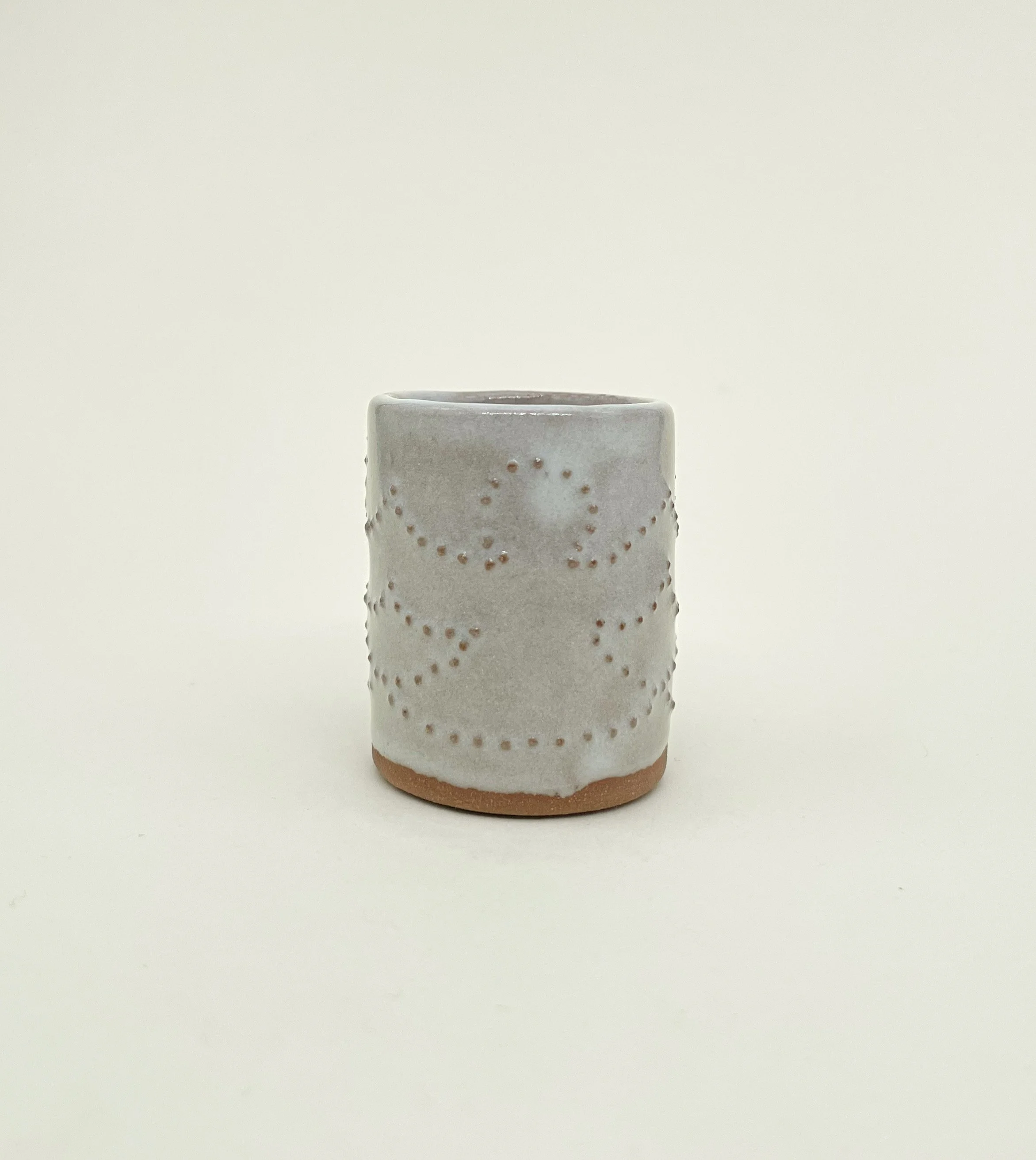 Paper Angel Shot Glass, Ceramic Shot Glass, embossed dot details, Decoration Saves