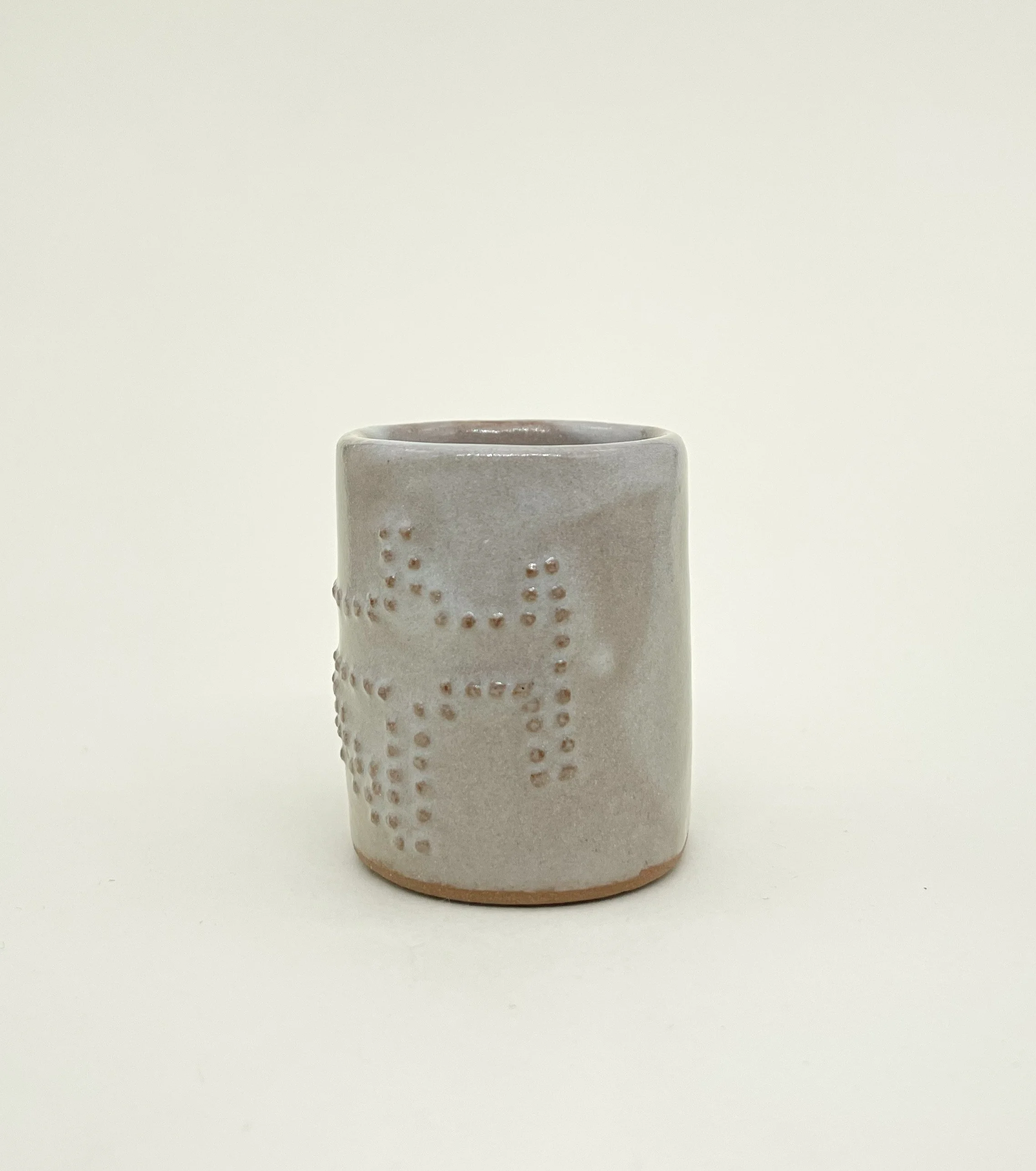4 Shot Glass, Ceramic Shot Glass, embossed dot details, Decoration Saves