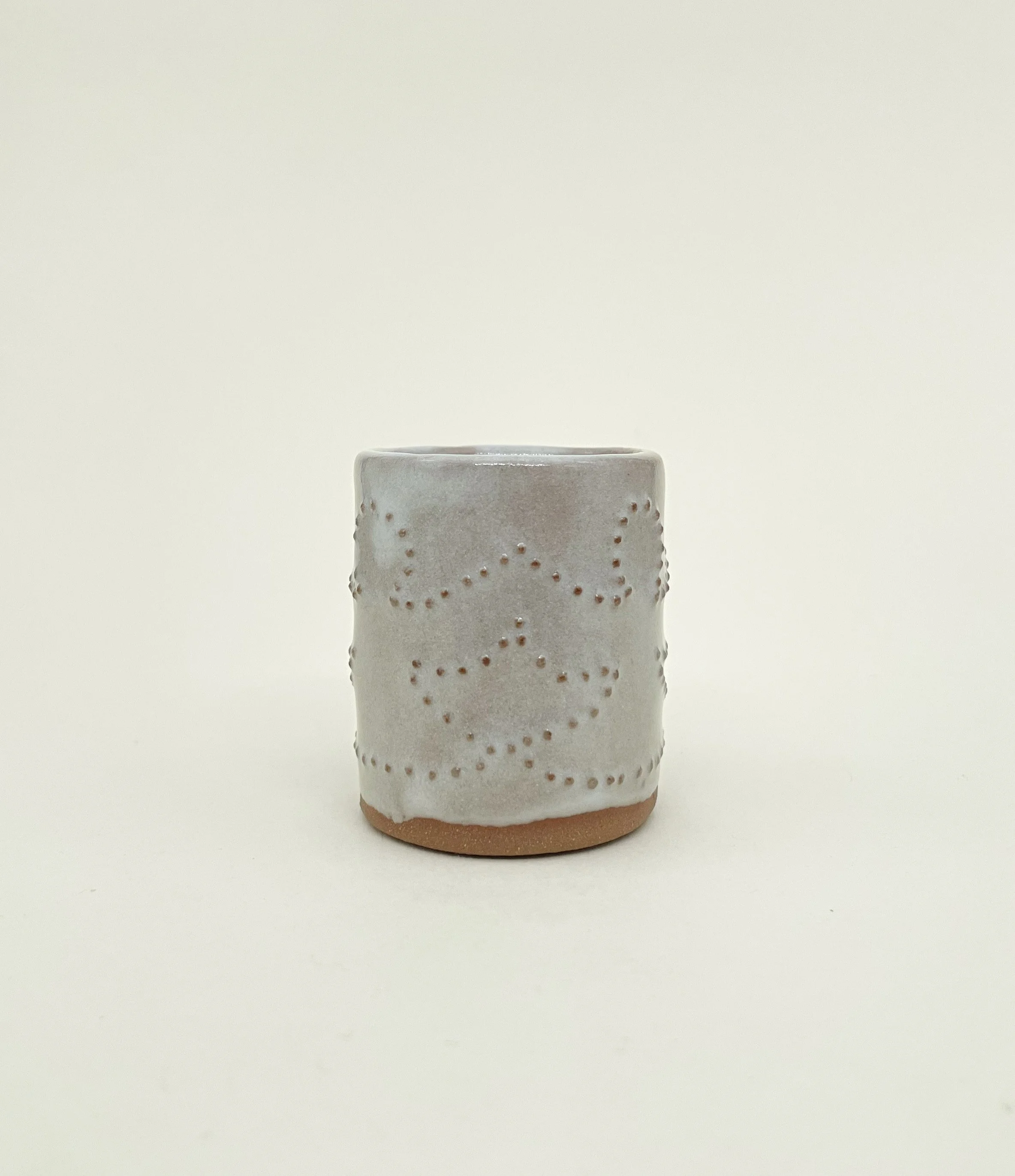 Paper Angel Shot Glass, Ceramic Shot Glass, embossed dot details, Decoration Saves