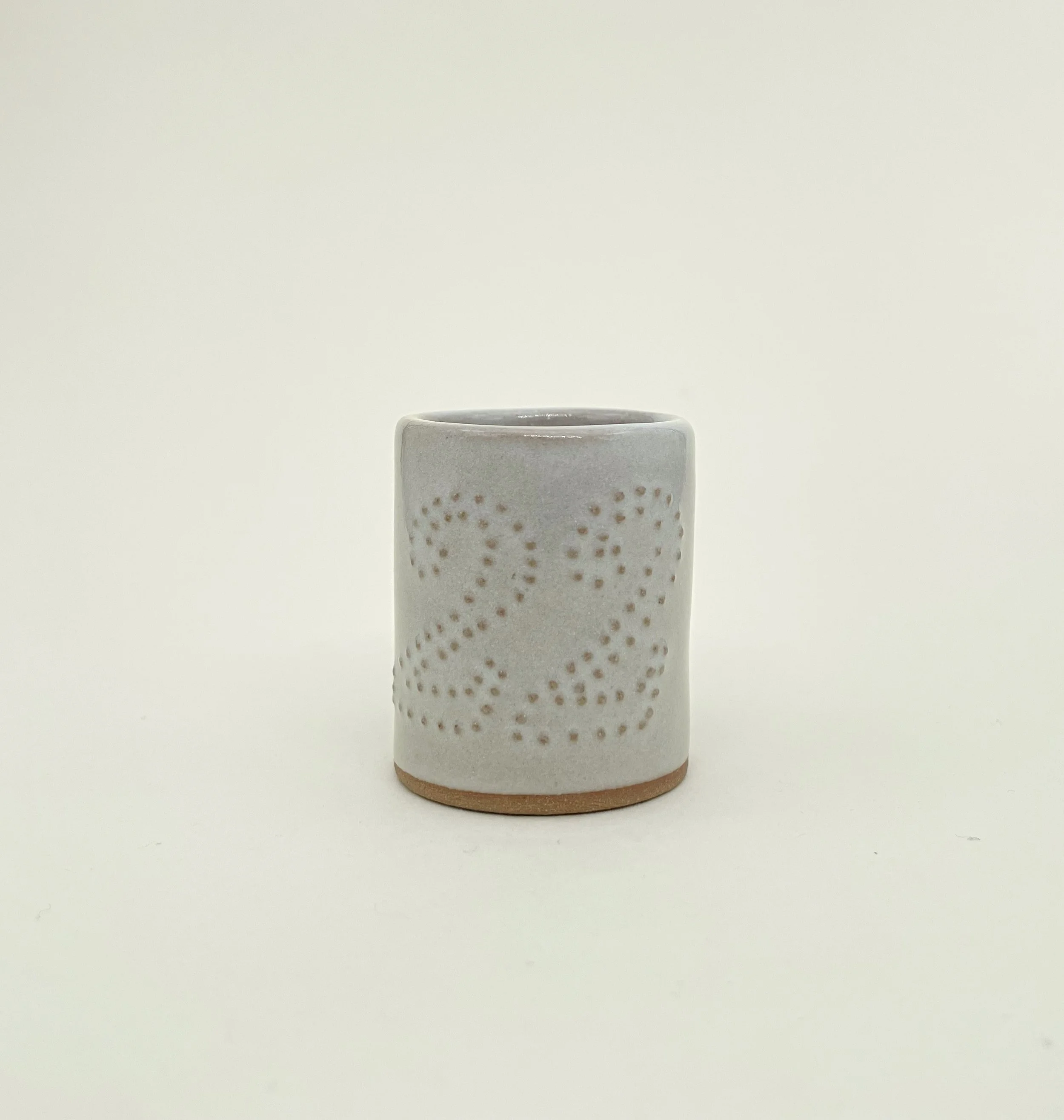 22 Shot Glass, Ceramic Shot Glass, embossed dot details, Decoration Saves