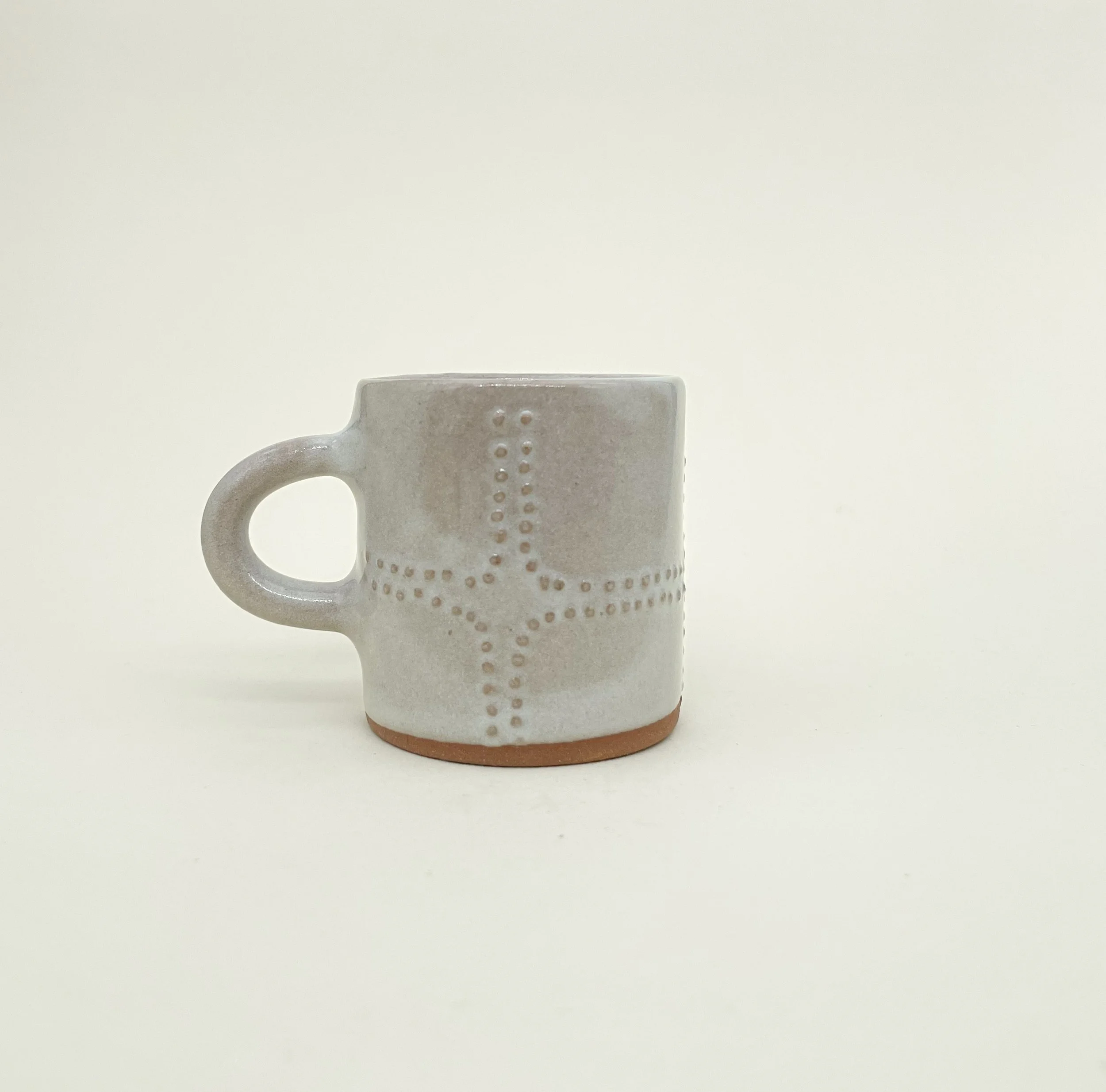 Tile Espresso Mug, Ceramic Espresso Mug, embossed dot details, Decoration Saves