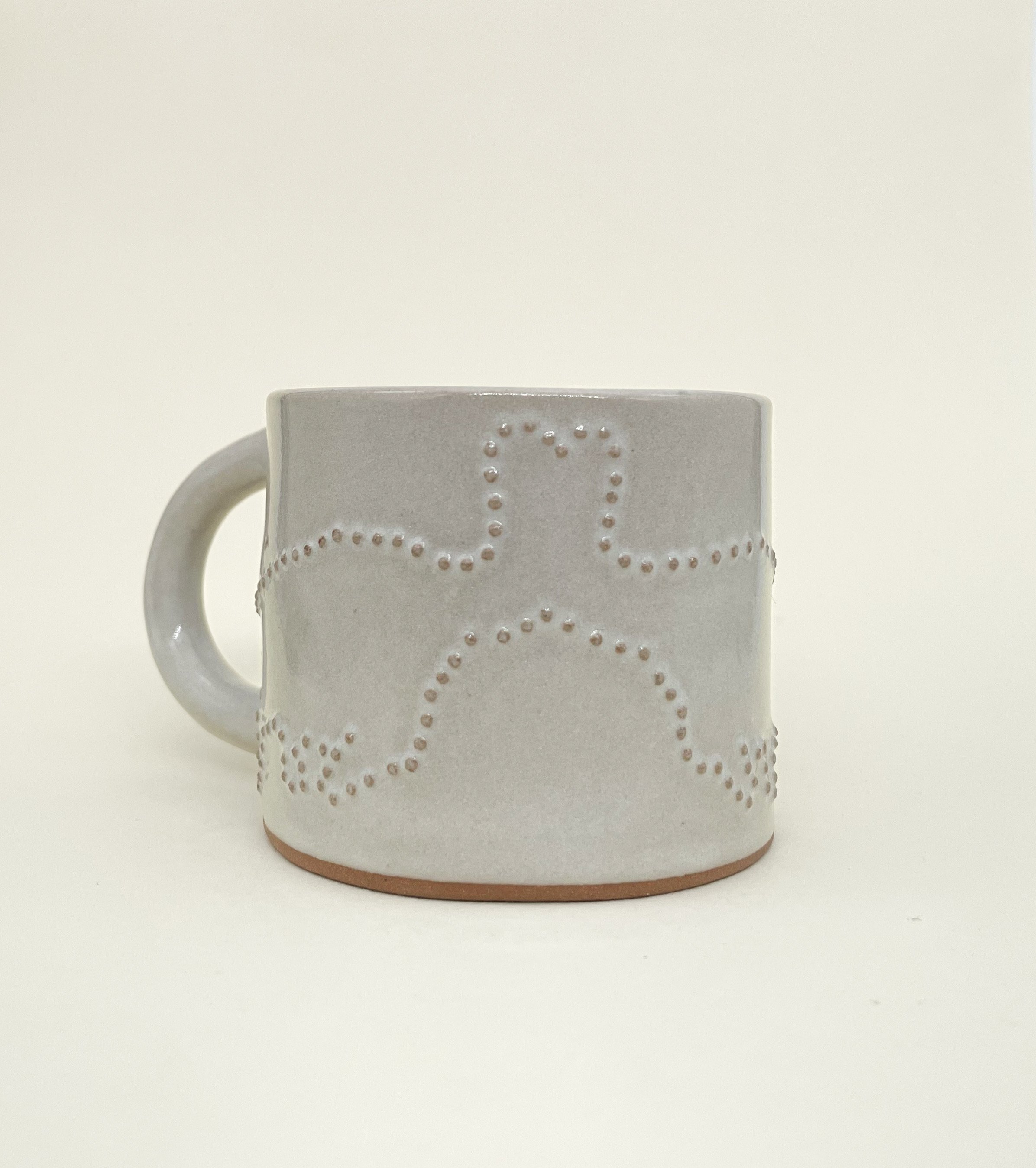Decoration Saves, Zebidee Mug, Ceramic Mug, embossed dot details