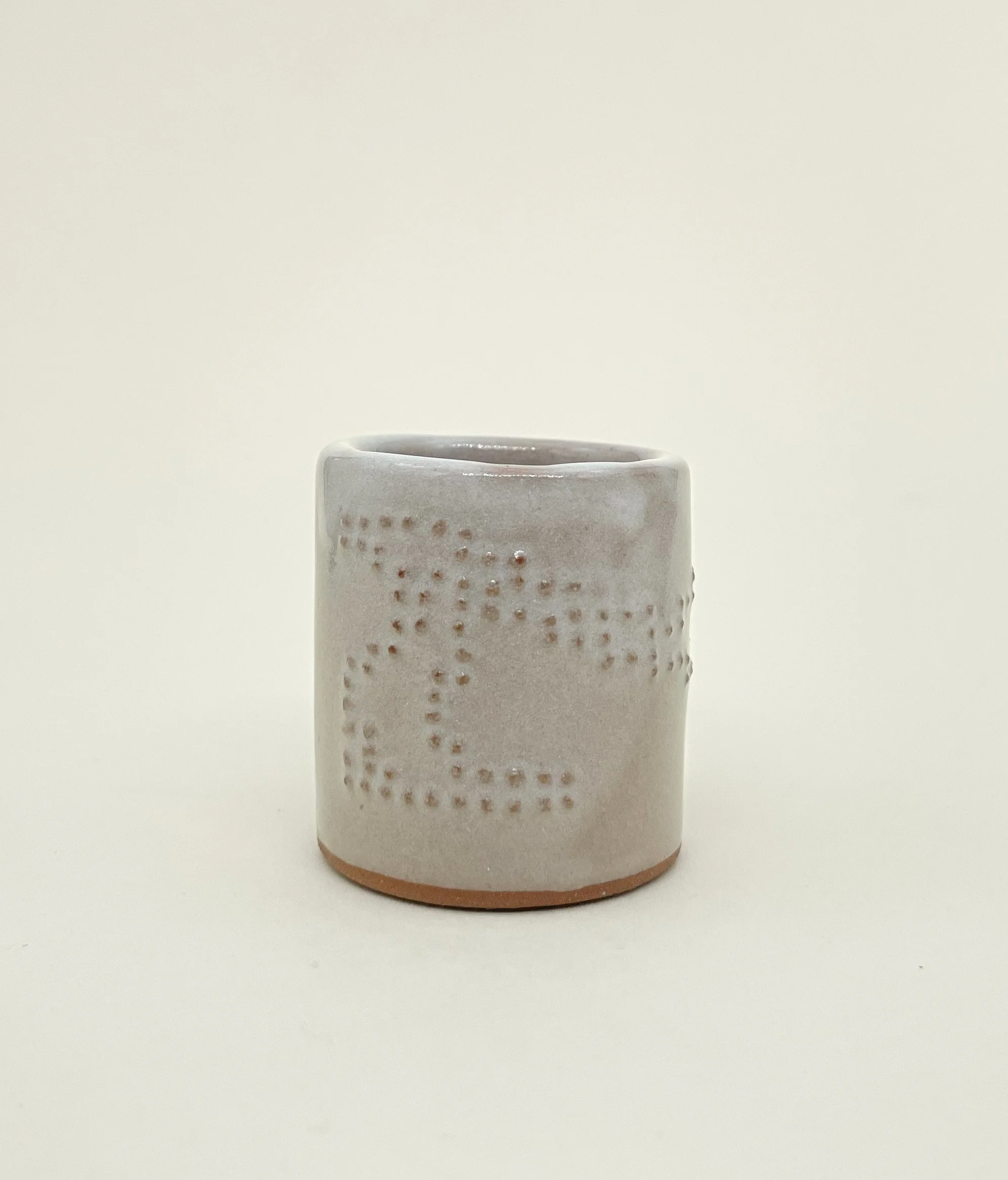7 Shot Glass, Ceramic Shot Glass, embossed dot details, Decoration Saves