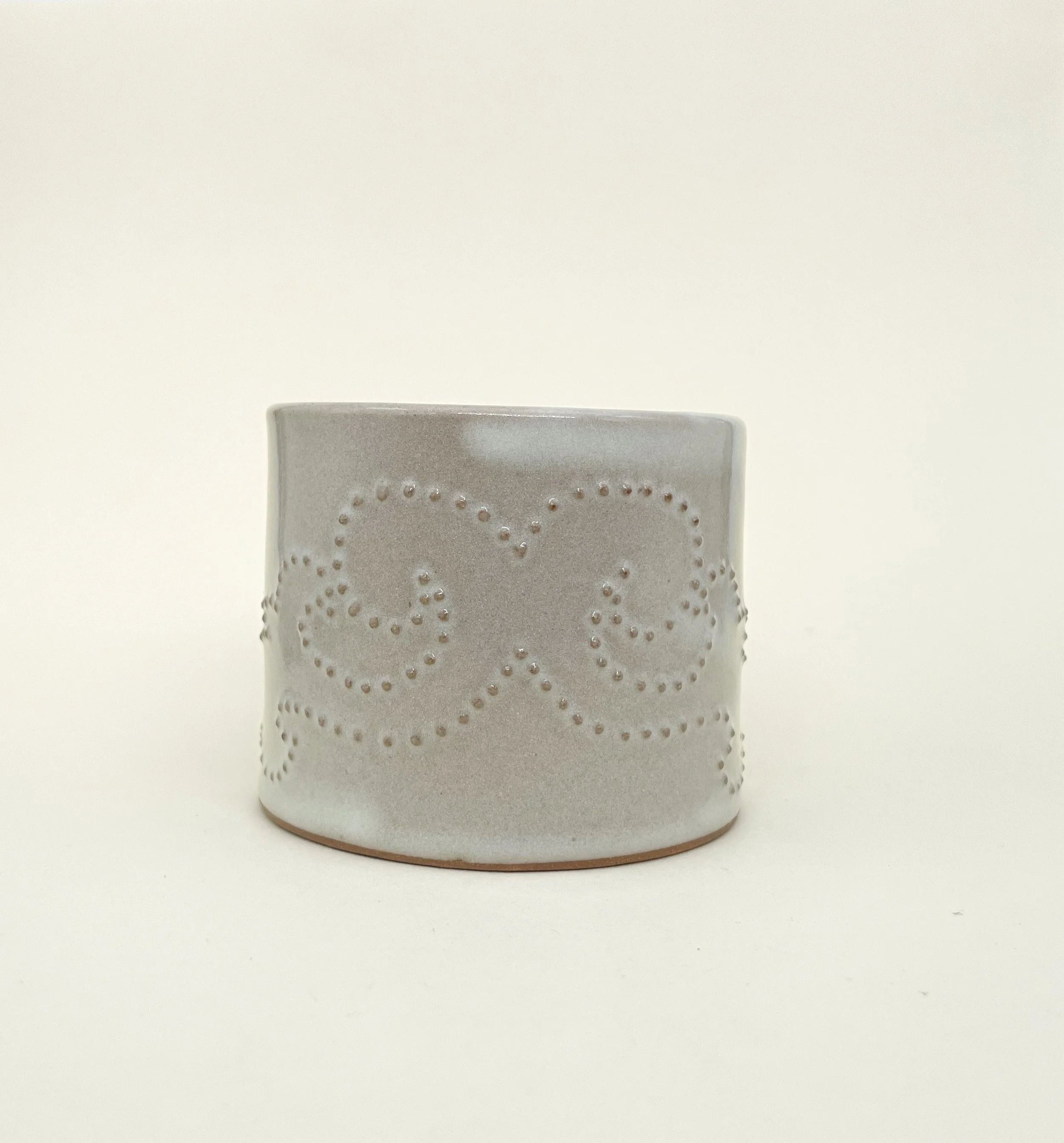 Floral Decal Mug, Ceramic Mug, embossed dot details, Decoration Saves