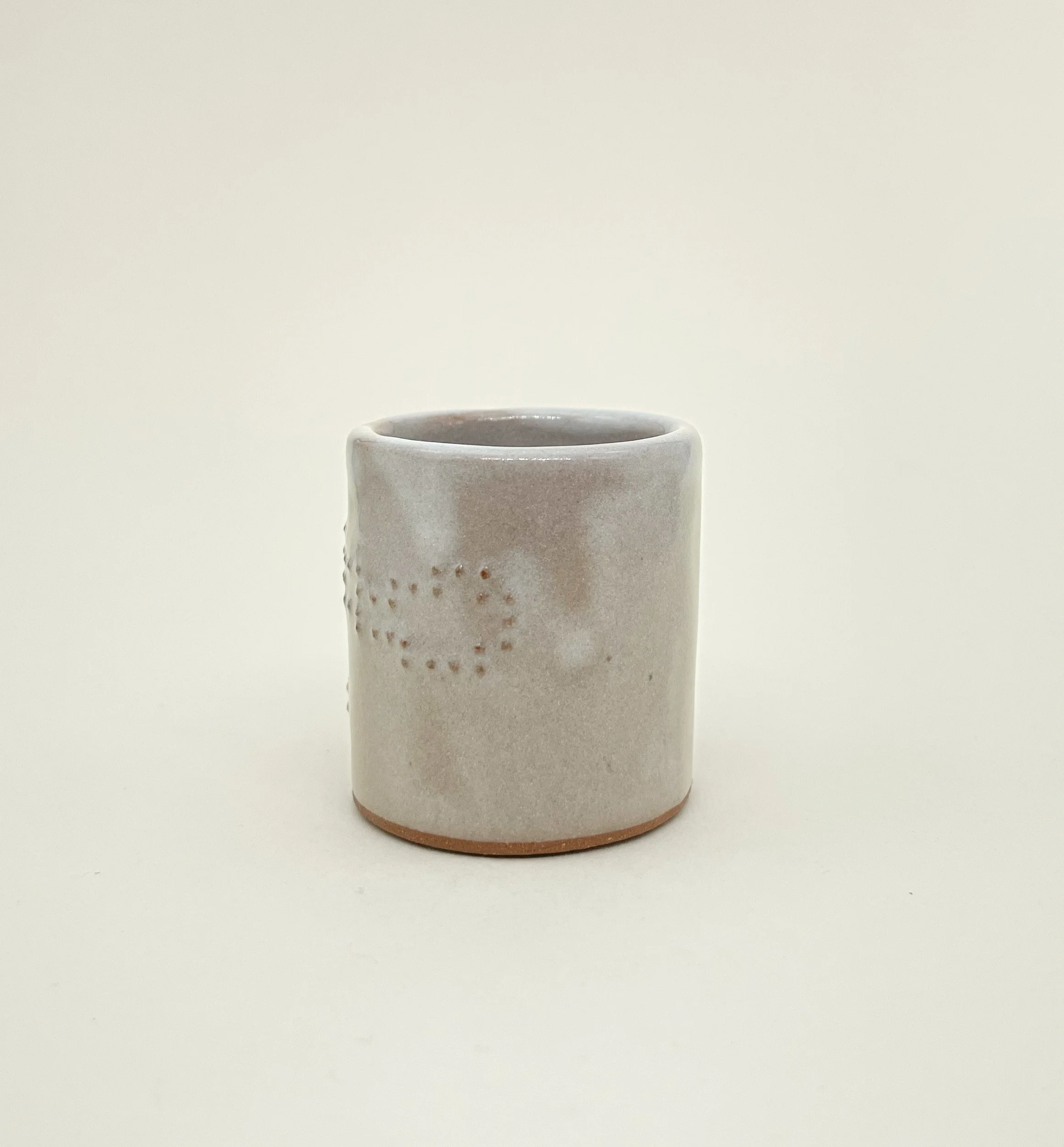 7 Shot Glass, Ceramic Shot Glass, embossed dot details, Decoration Saves