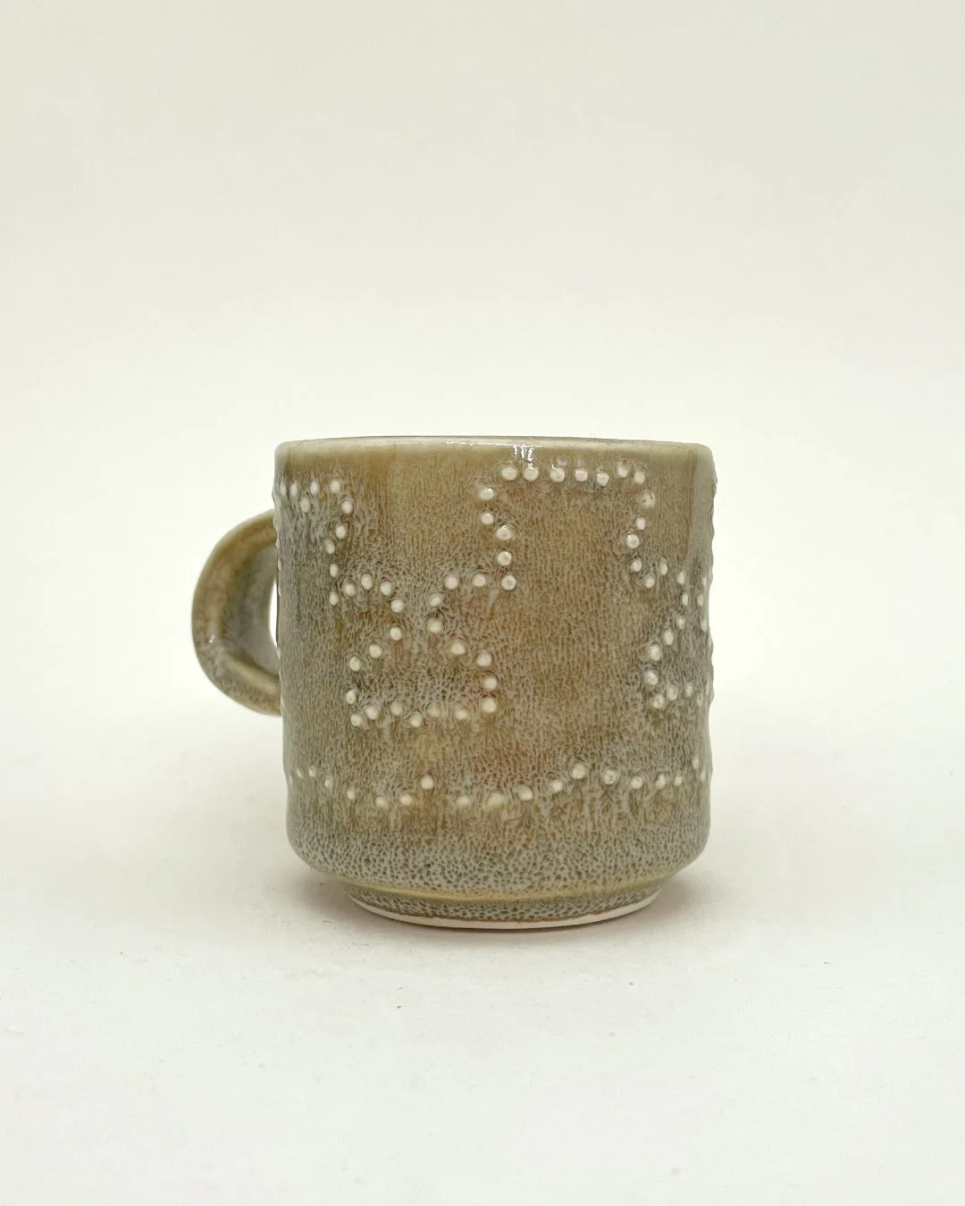 Paper Bear Espresso Mug, Ceramic Espresso Mug, embossed dot details, Decoration Saves