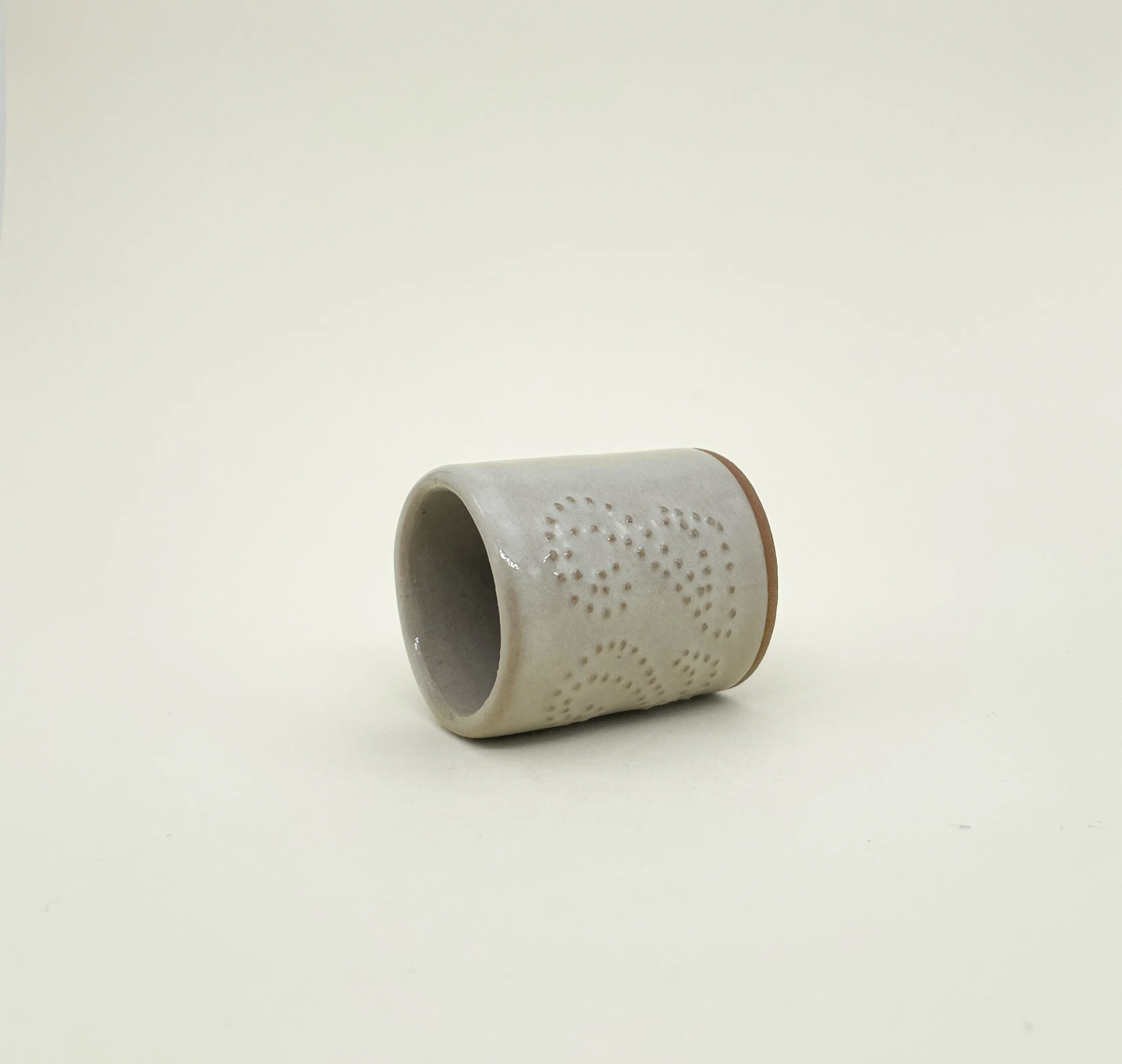 22 Shot Glass, Ceramic Shot Glass, embossed dot details, Decoration Saves