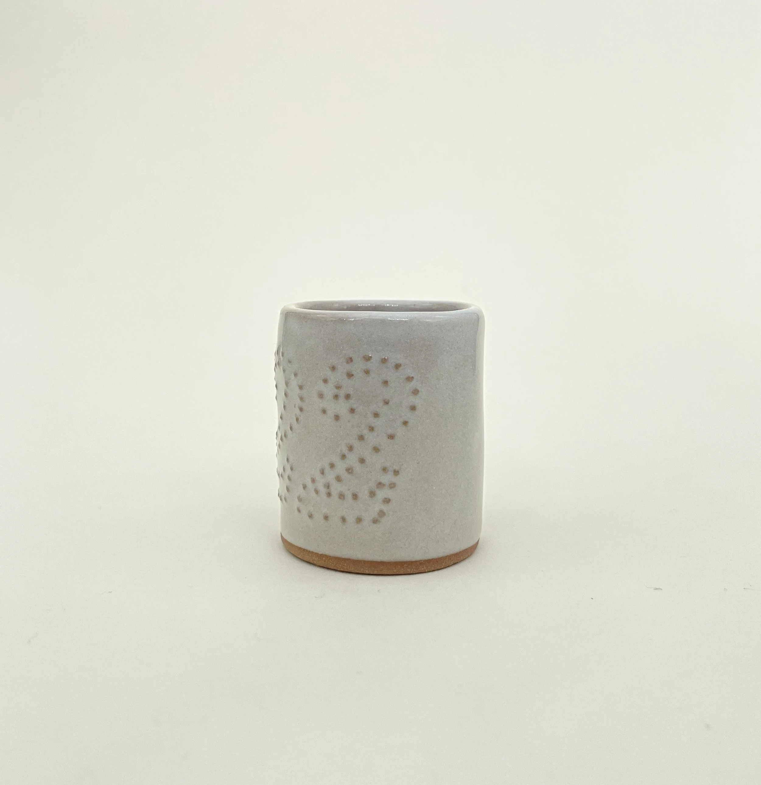 22 Shot Glass, Ceramic Shot Glass, embossed dot details, Decoration Saves