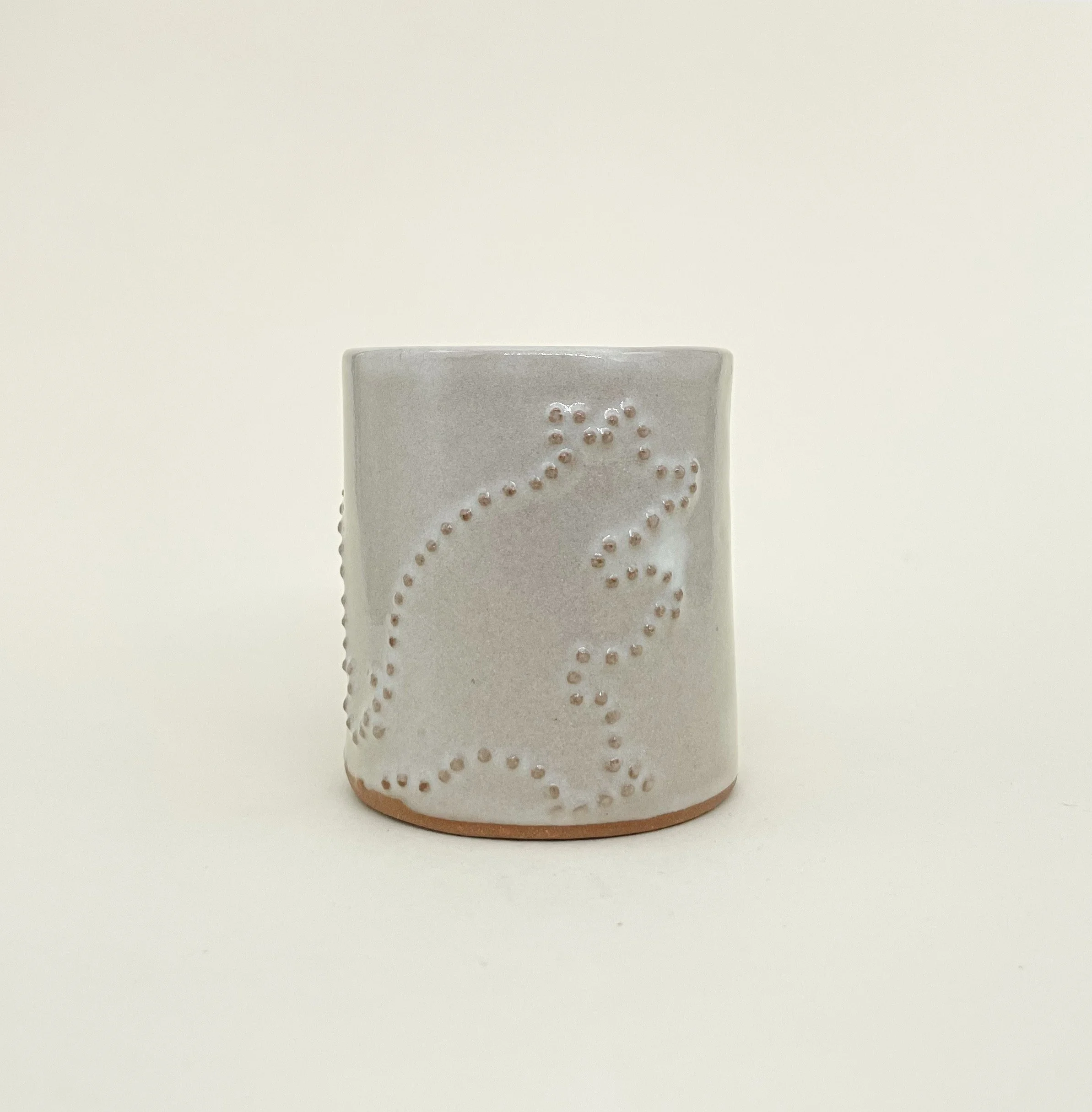 Paper Bear Espresso Mug, Ceramic Espresso Mug, embossed dot details, Decoration Saves