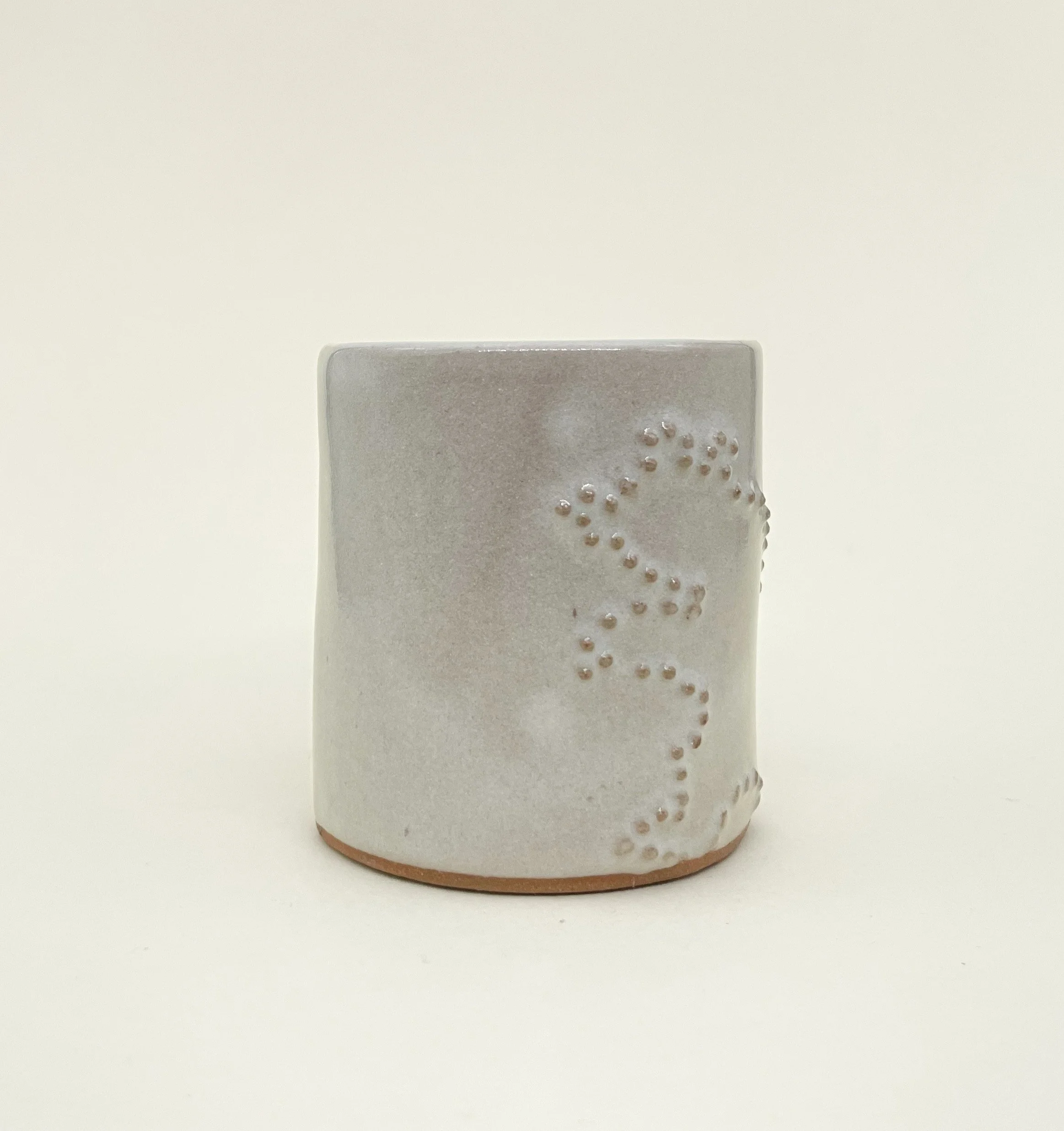Paper Bear Espresso Mug, Ceramic Espresso Mug, embossed dot details, Decoration Saves