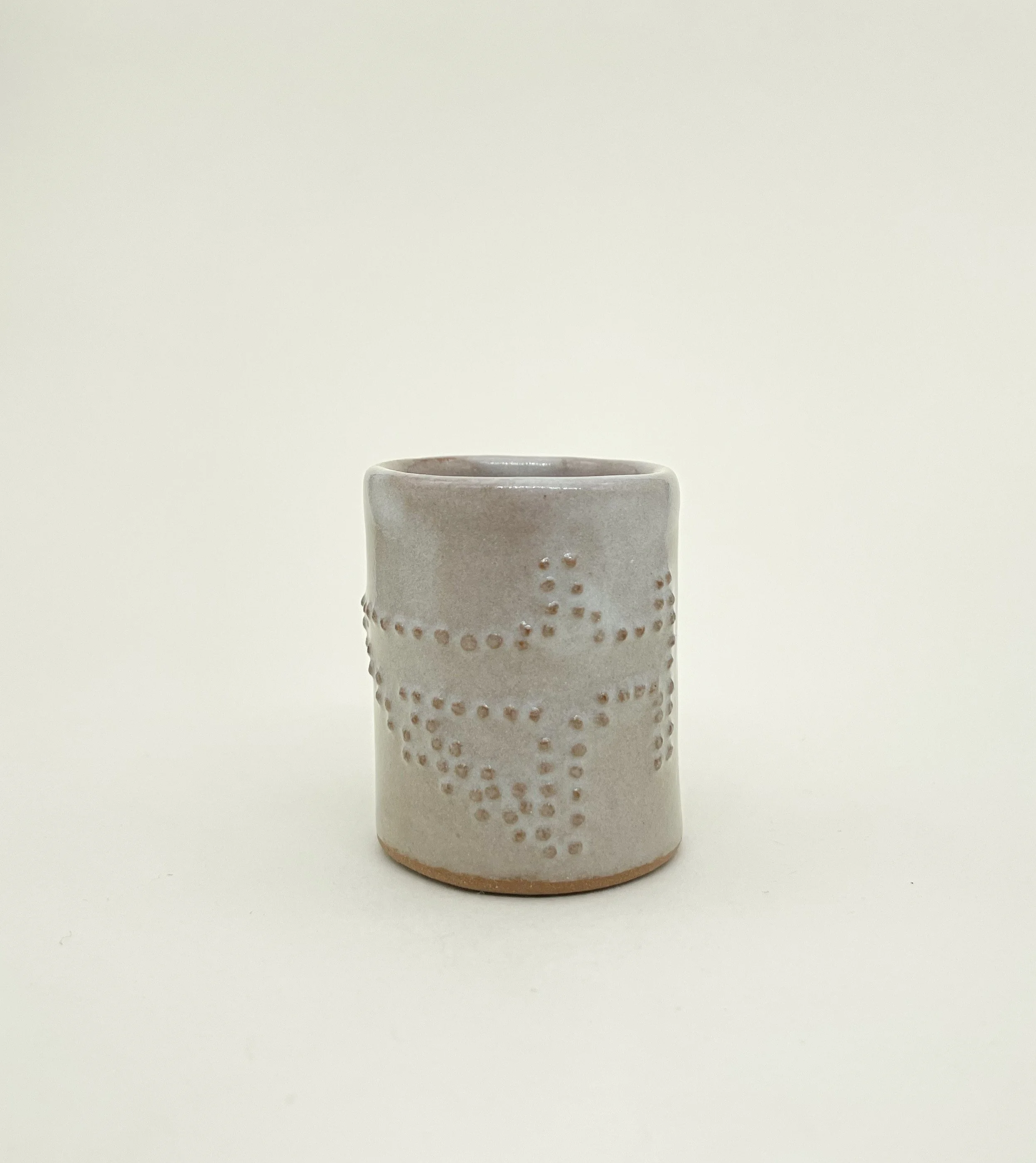 4 Shot Glass, Ceramic Shot Glass, embossed dot details, Decoration Saves