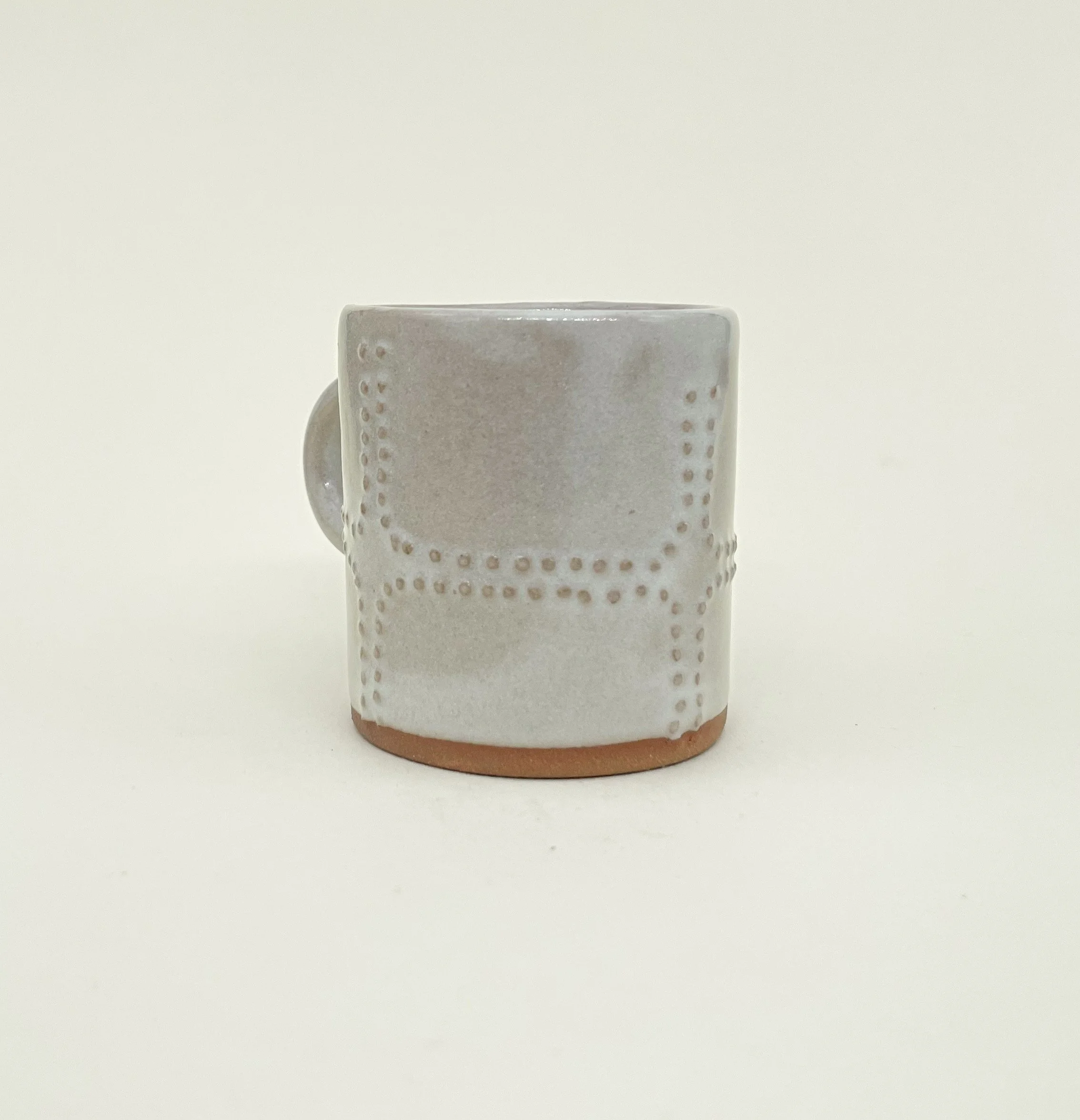 Tile Espresso Mug, Ceramic Espresso Mug, embossed dot details, Decoration Saves