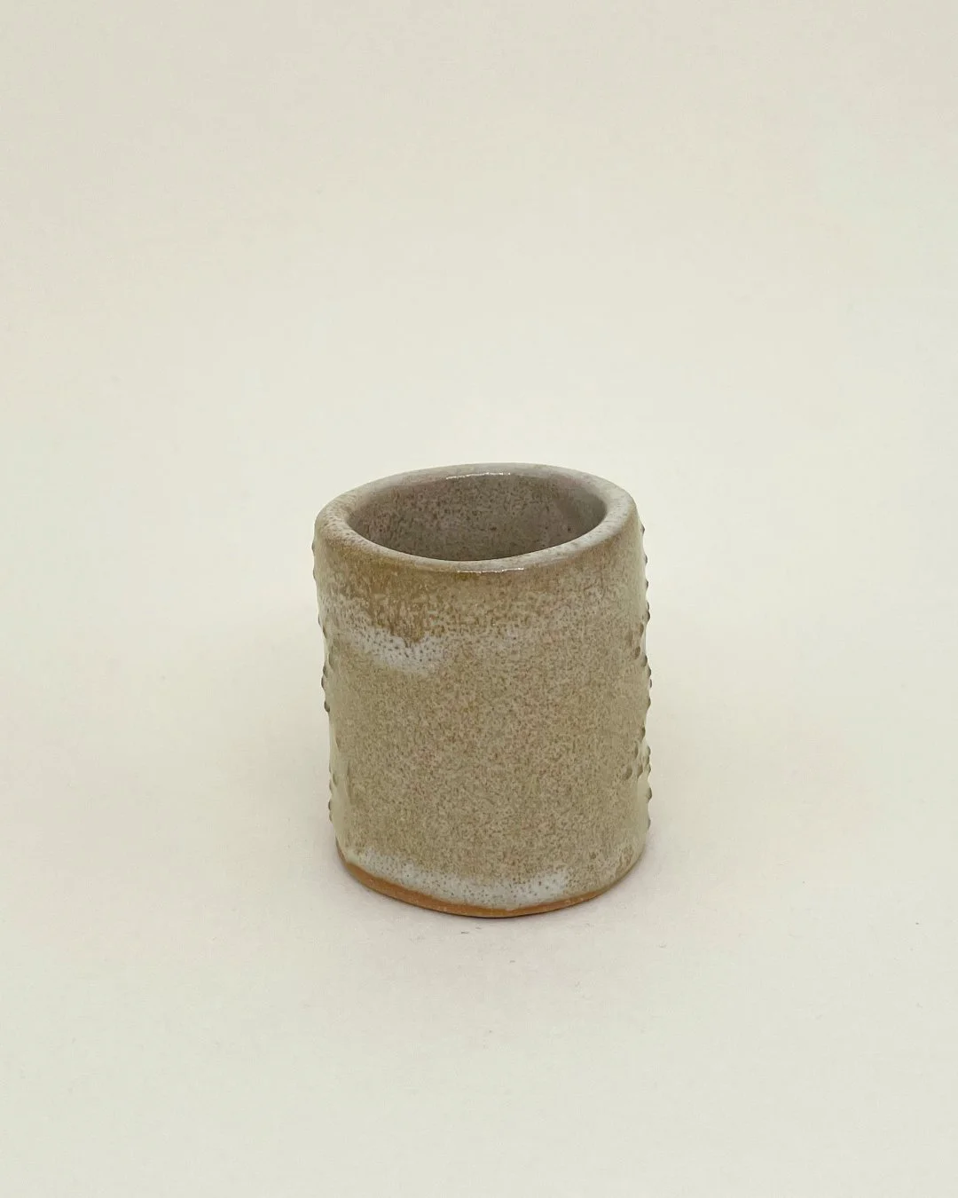 Ceramic Shot glass, Starry Sandy, embossed dot detail, Decoration saves