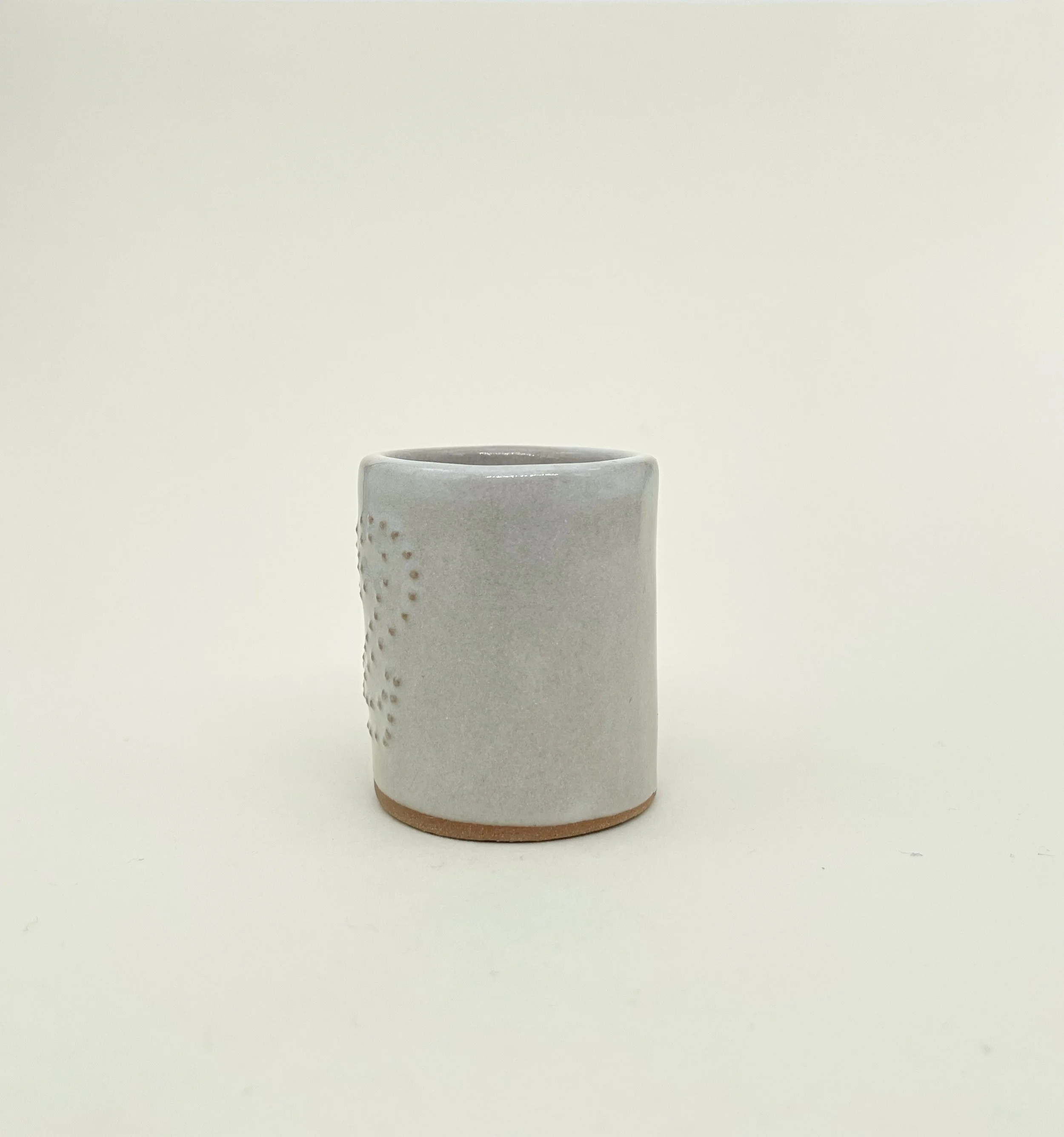 22 Shot Glass, Ceramic Shot Glass, embossed dot details, Decoration Saves