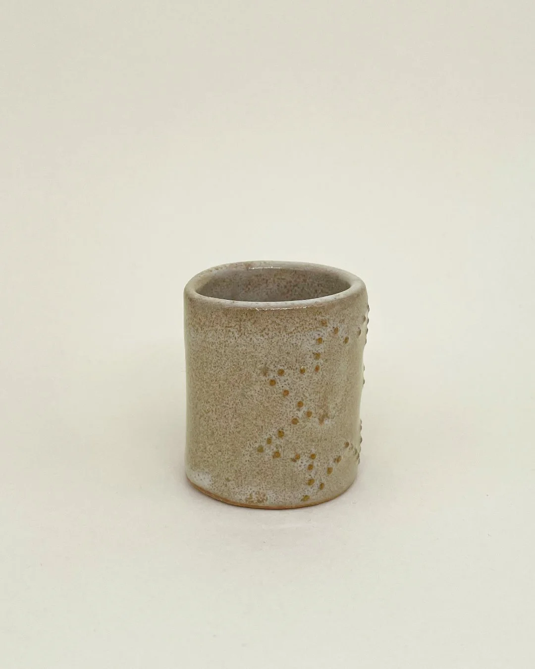 Ceramic Shot glass, Starry Sandy, embossed dot detail, Decoration saves