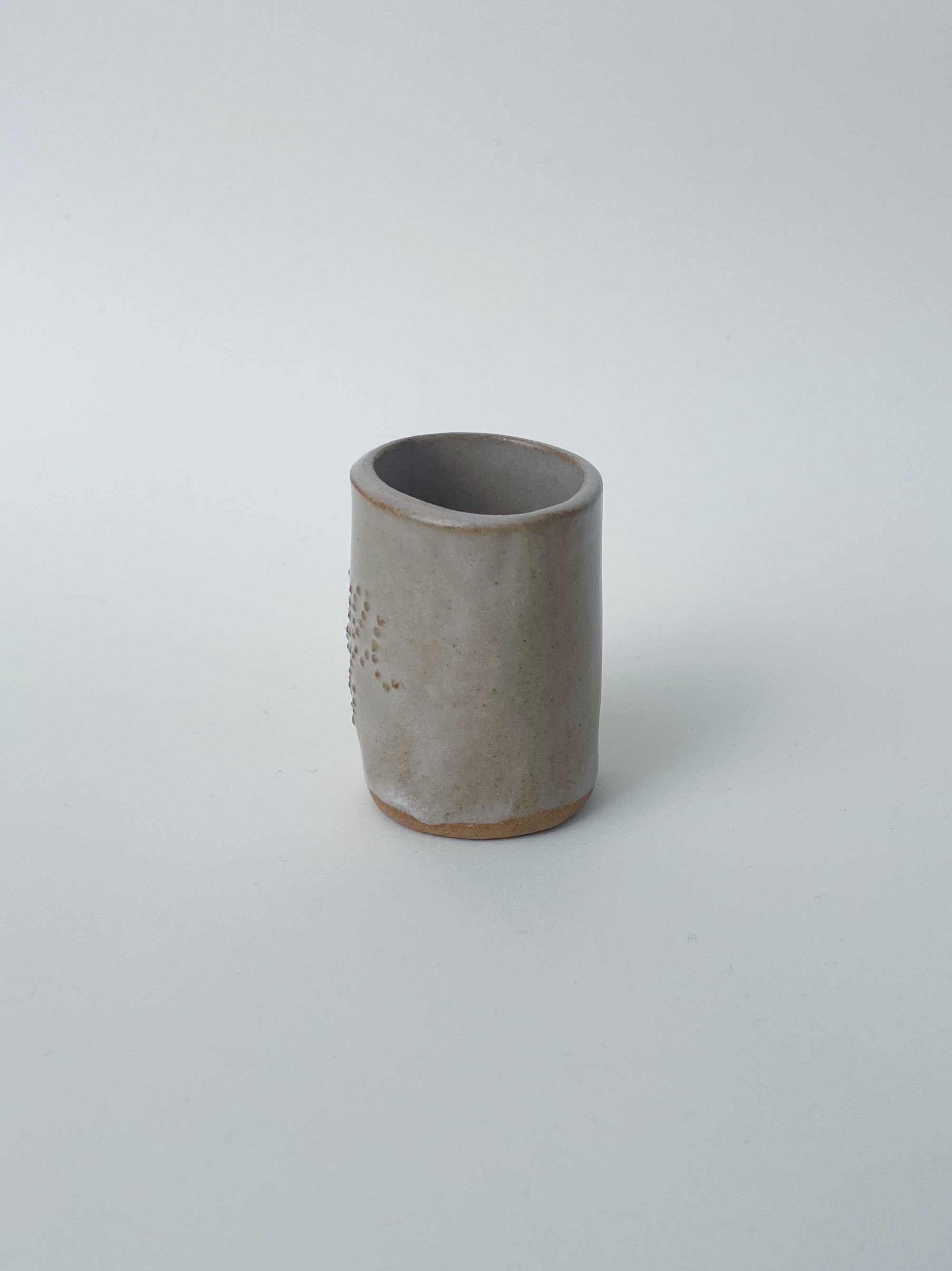 Ceramic Shot glass, Custom name- Anya, embossed dot detail, Decoration saves