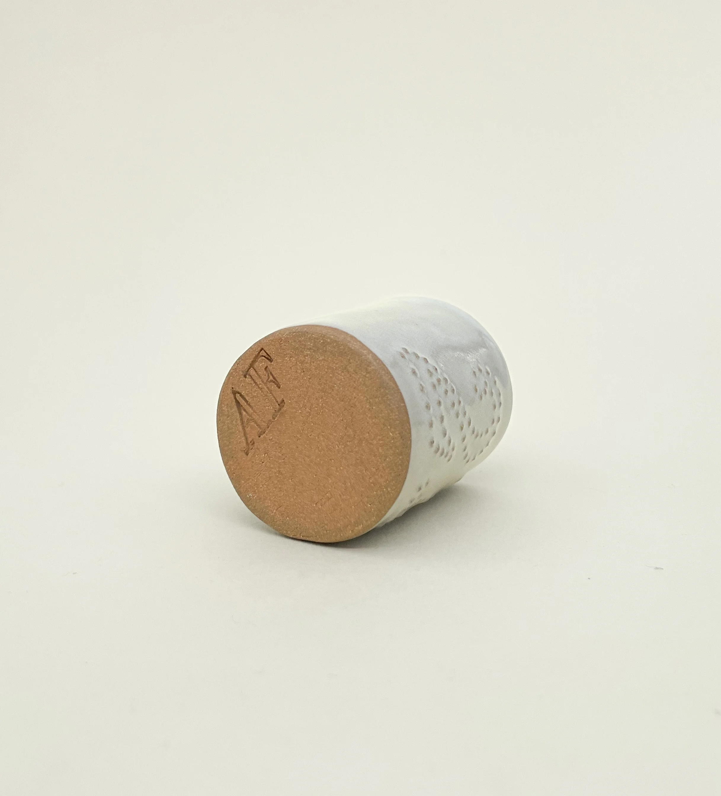 21 Shot Glass, Ceramic Shot Glass, embossed dot details, Decoration Saves