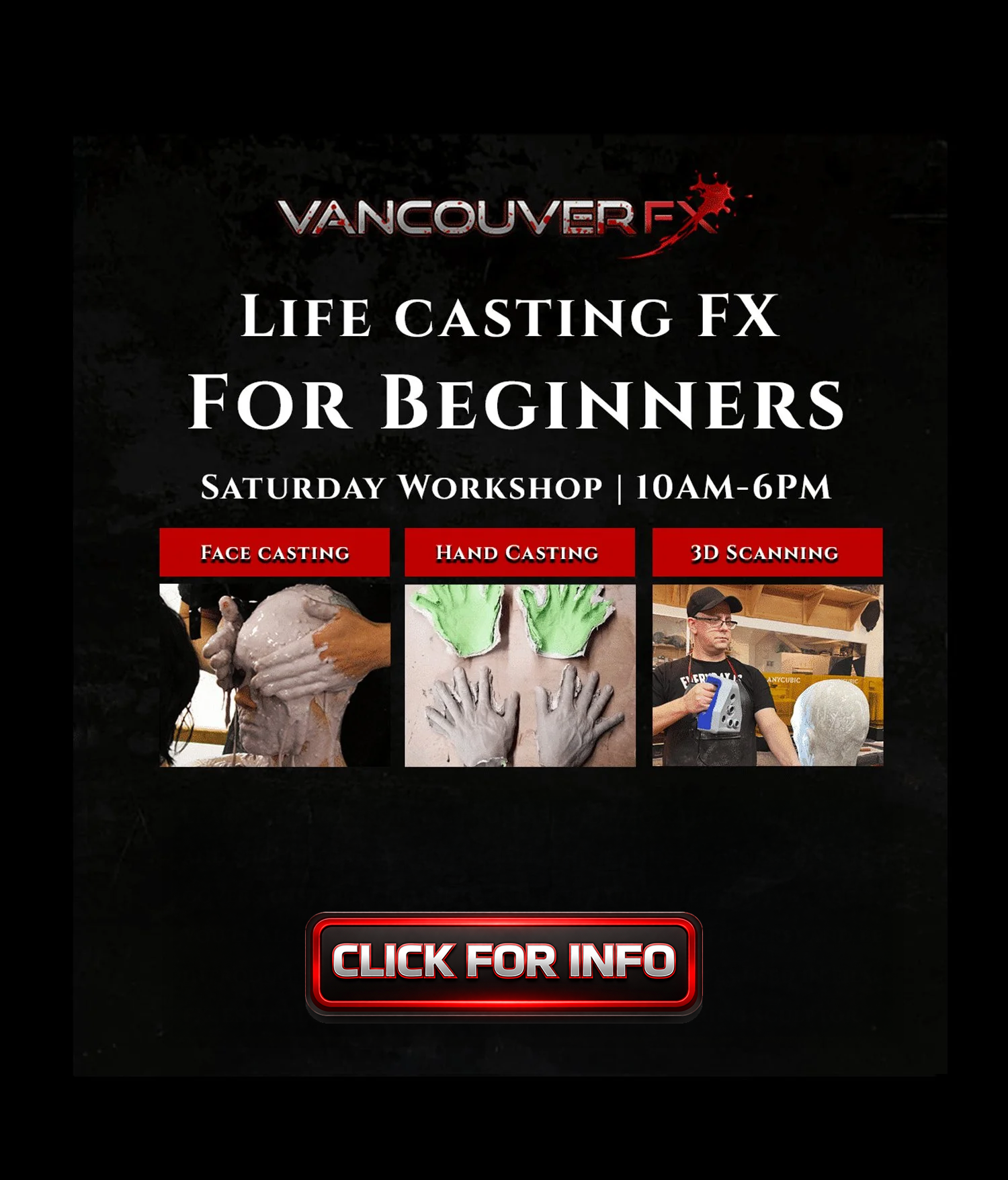 Lifecasting FX For Beginners - CLICK IMAGE FOR COURSE DETAILS