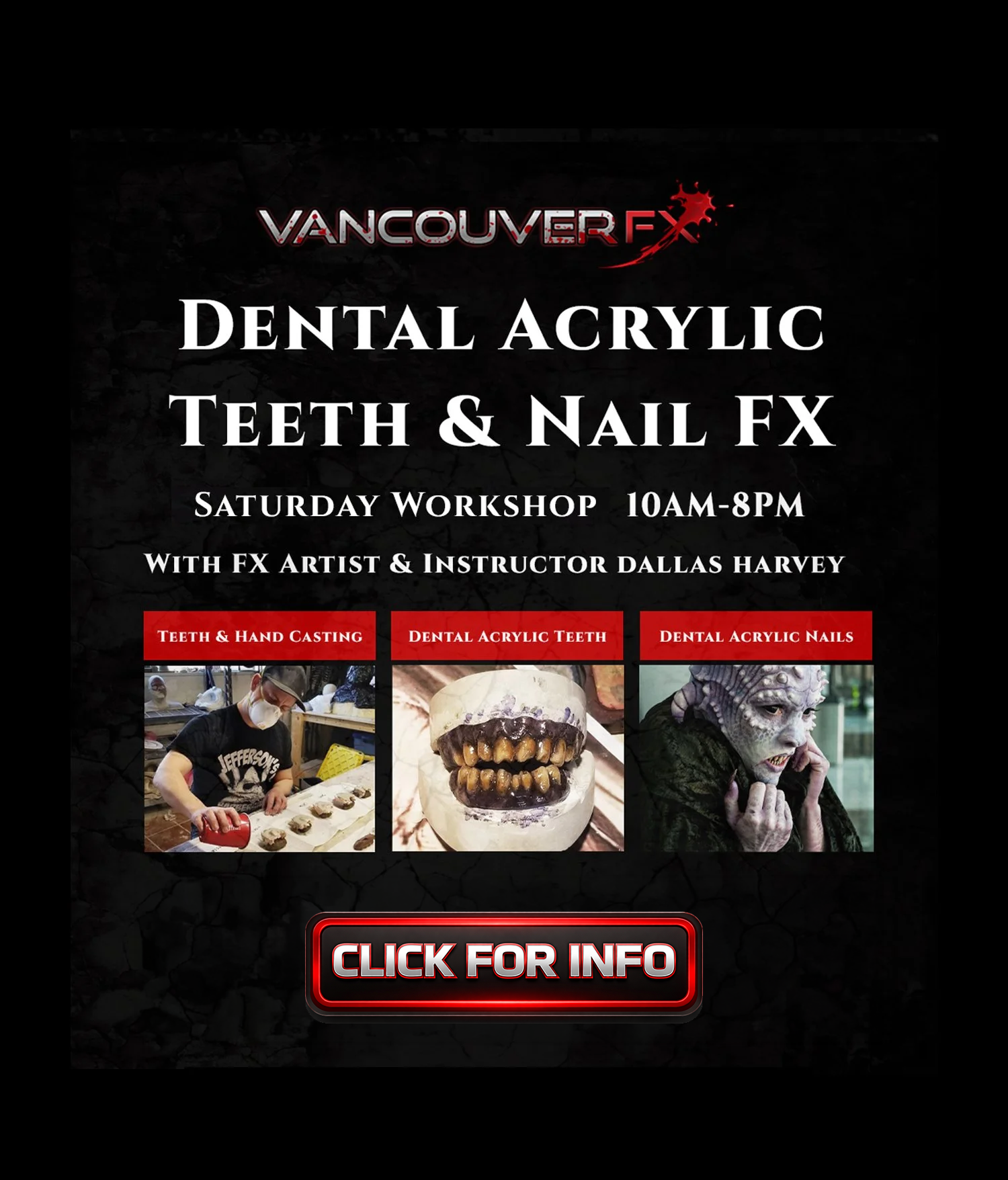 Dental Acrylic Teeth & Nail FX - CLICK IMAGE FOR COURSE DETAILS
