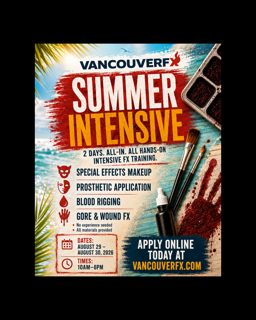 Summer Intensive 2 Day FX Workshop: August 29 & Sunday, August 30, 2026 (Click Image for Details)