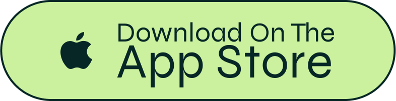 A green oval button with the Apple logo and the text 'Download On The App Store' in black.